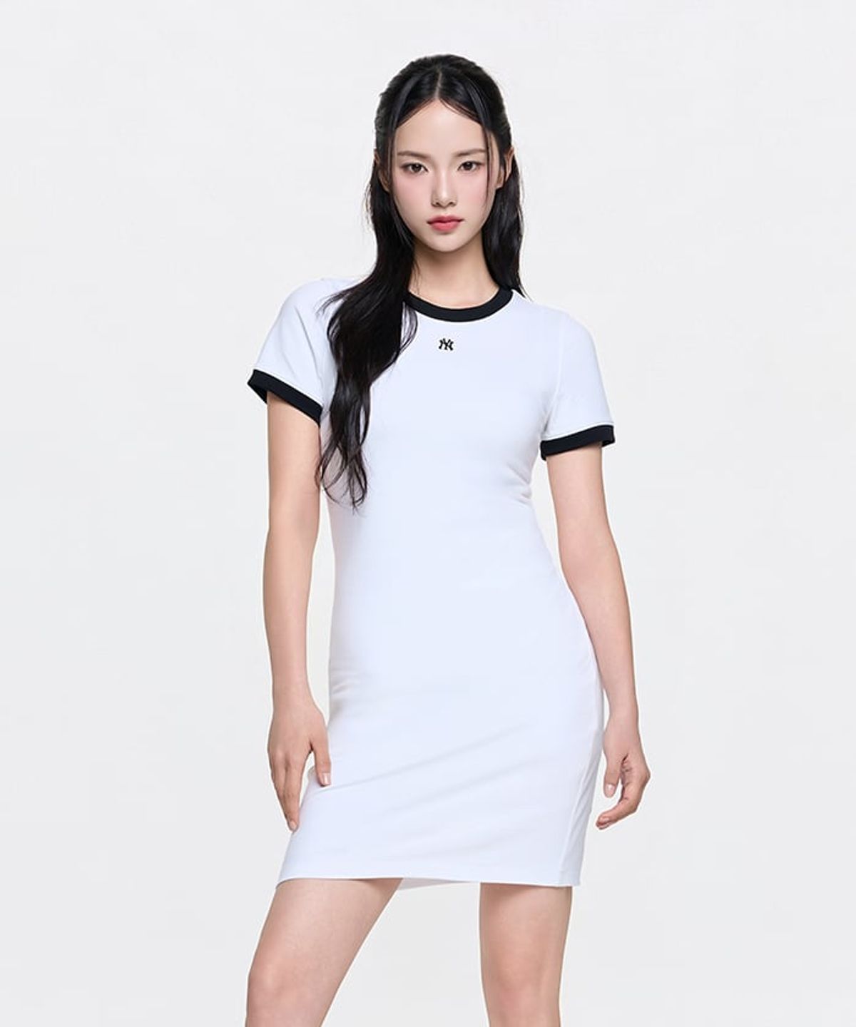 엠엘비(MLB) 여성 베이직 링거 원피스 NY (White)