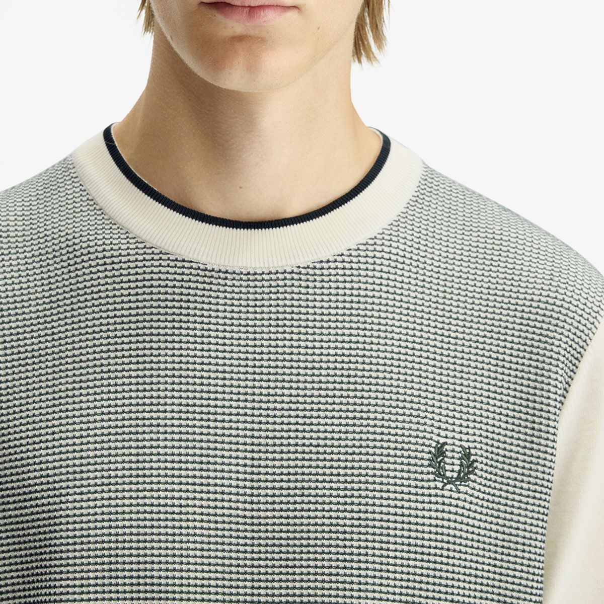 프레드페리(FRED PERRY) [Sharp] 토닉 와플 니트 티셔츠 - 에크루 AFPM2612306-560