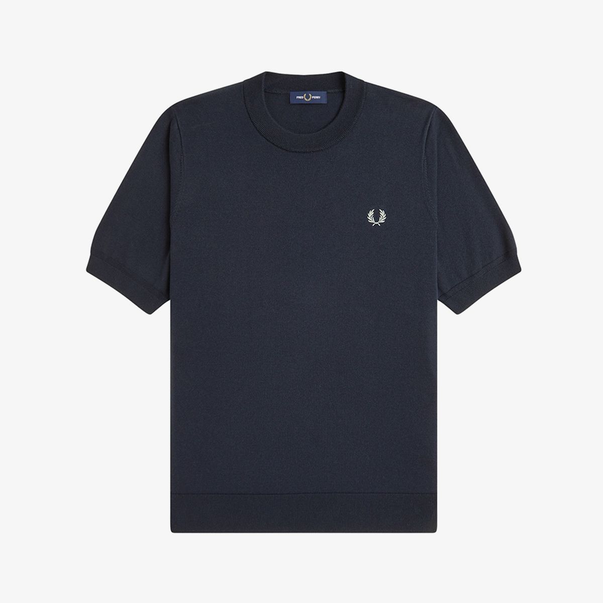 프레드페리(FRED PERRY) [Sharp] 코튼 니트 티셔츠 - 네이비 AFPM2612322-608