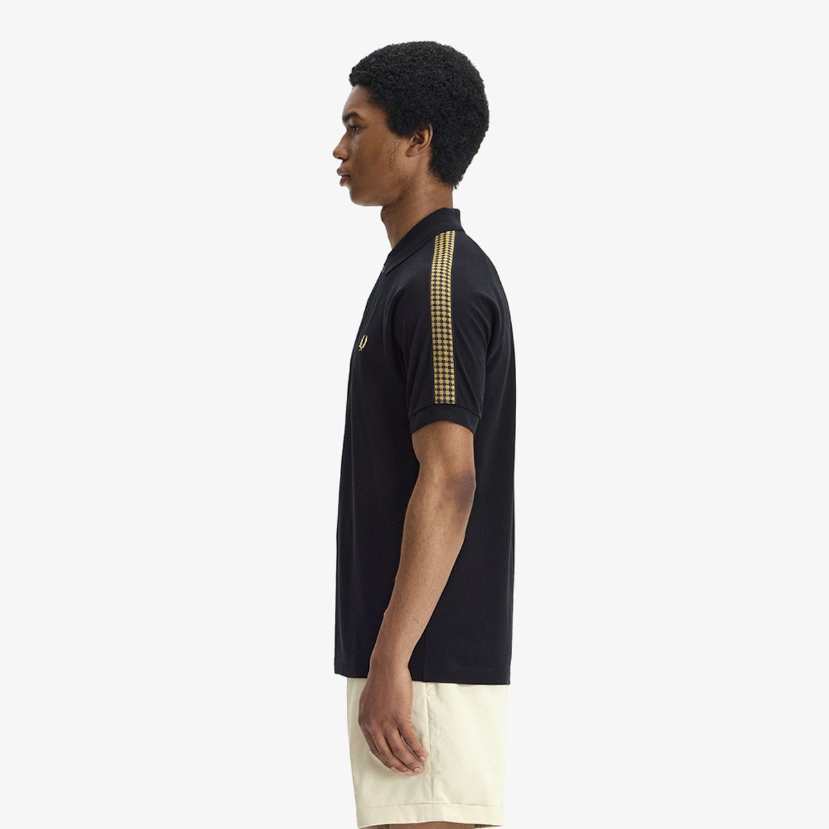프레드페리(FRED PERRY) [Sharp] 크로스 테입 폴로 셔츠 - 블랙 AFPM2612304-102