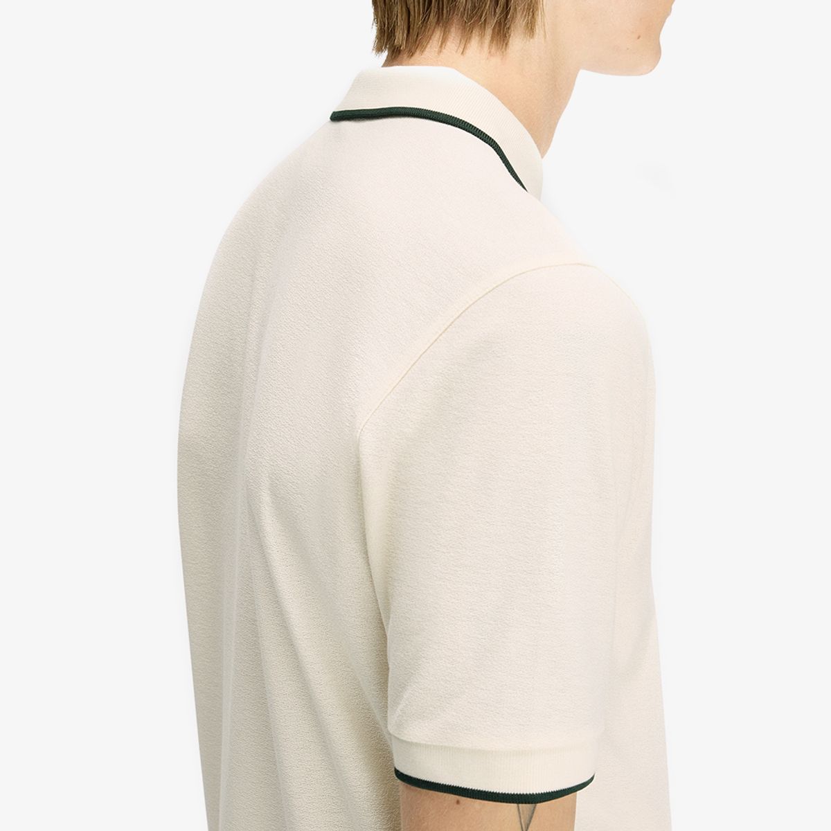 프레드페리(FRED PERRY) [Sharp] 크레이프 피케 폴로 셔츠 - 에크루 AFPM2612383-560