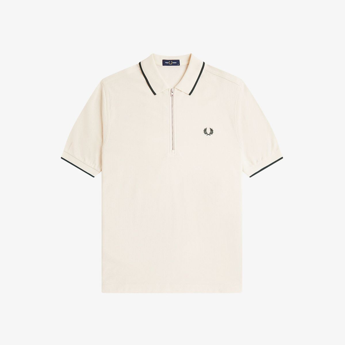 프레드페리(FRED PERRY) [Sharp] 크레이프 피케 폴로 셔츠 - 에크루 AFPM2612383-560