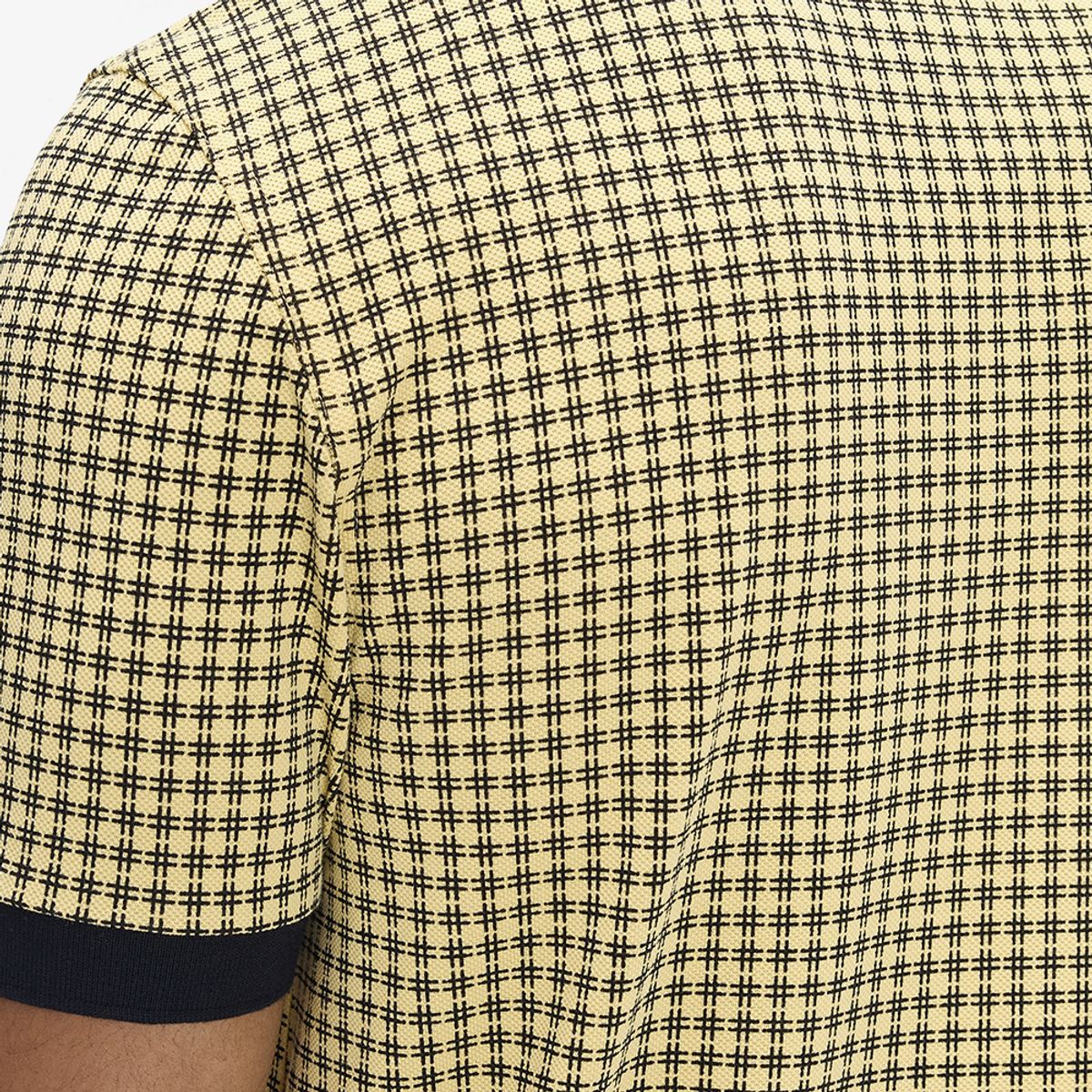 프레드페리(FRED PERRY) [Sharp] 크로스 프린트 폴로 셔츠 - 블랙 AFPM2612661-102