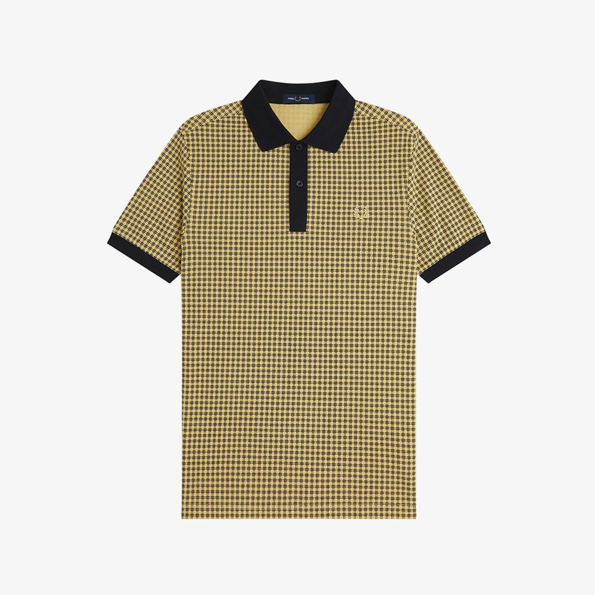 프레드페리(FRED PERRY) [Sharp] 크로스 프린트 폴로 셔츠 - 블랙 AFPM2612661-102