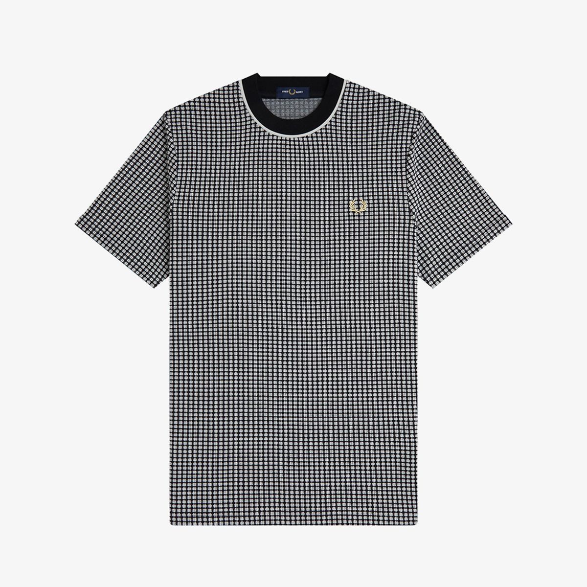 프레드페리(FRED PERRY) [Sharp] 체커보드 티셔츠 - 블랙 AFPM2612393-102