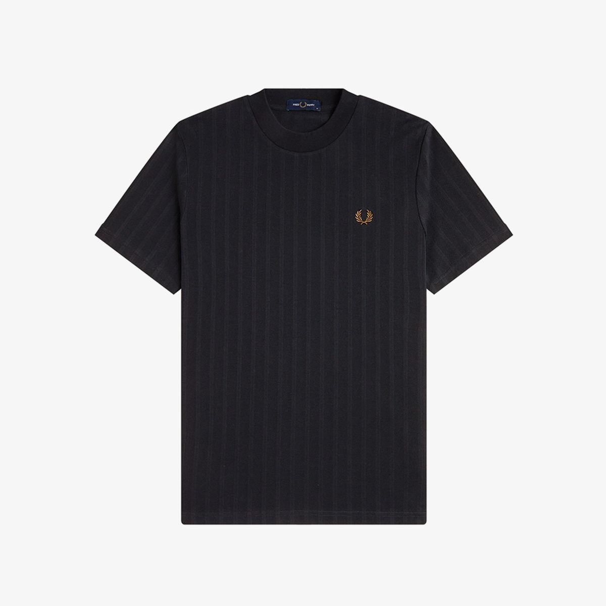 프레드페리(FRED PERRY) [Sharp] 피케 스트라이프 티셔츠 - 블랙 AFPM2612392-102