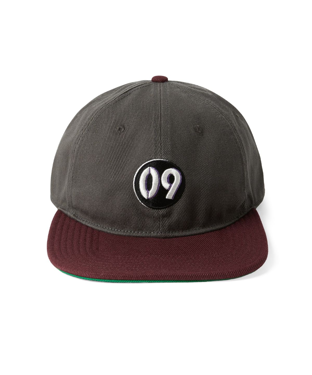 디스이즈네버댓(THISISNEVERTHAT) 09 Snapback Cap Charcoal/Burgundy