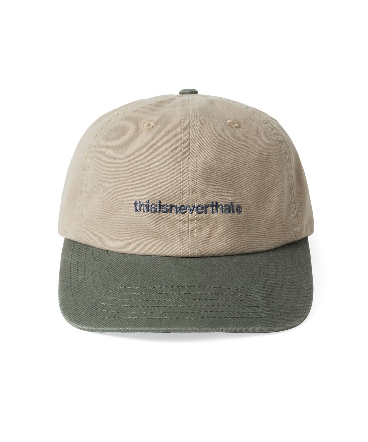 디스이즈네버댓(THISISNEVERTHAT) Washed T-Logo Cap Beige/Moss