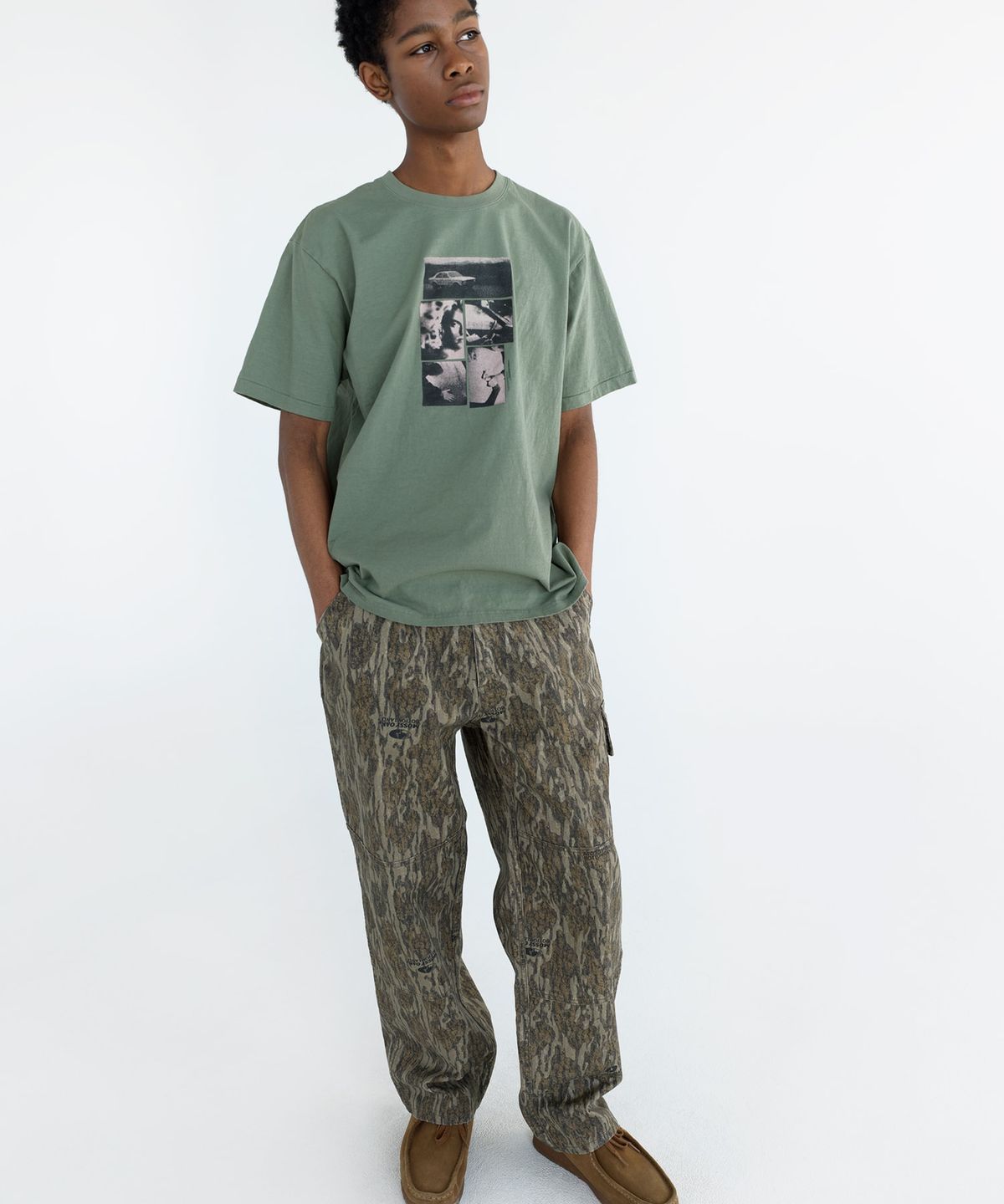 디스이즈네버댓(THISISNEVERTHAT) Scenes Tee Sage Green