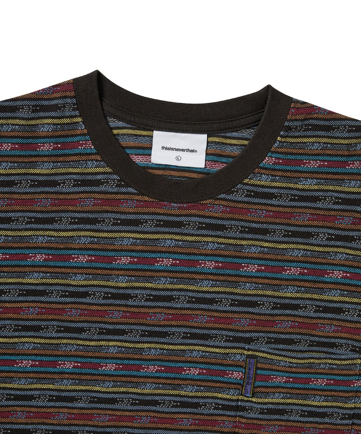디스이즈네버댓(THISISNEVERTHAT) BE Striped Tee Brown