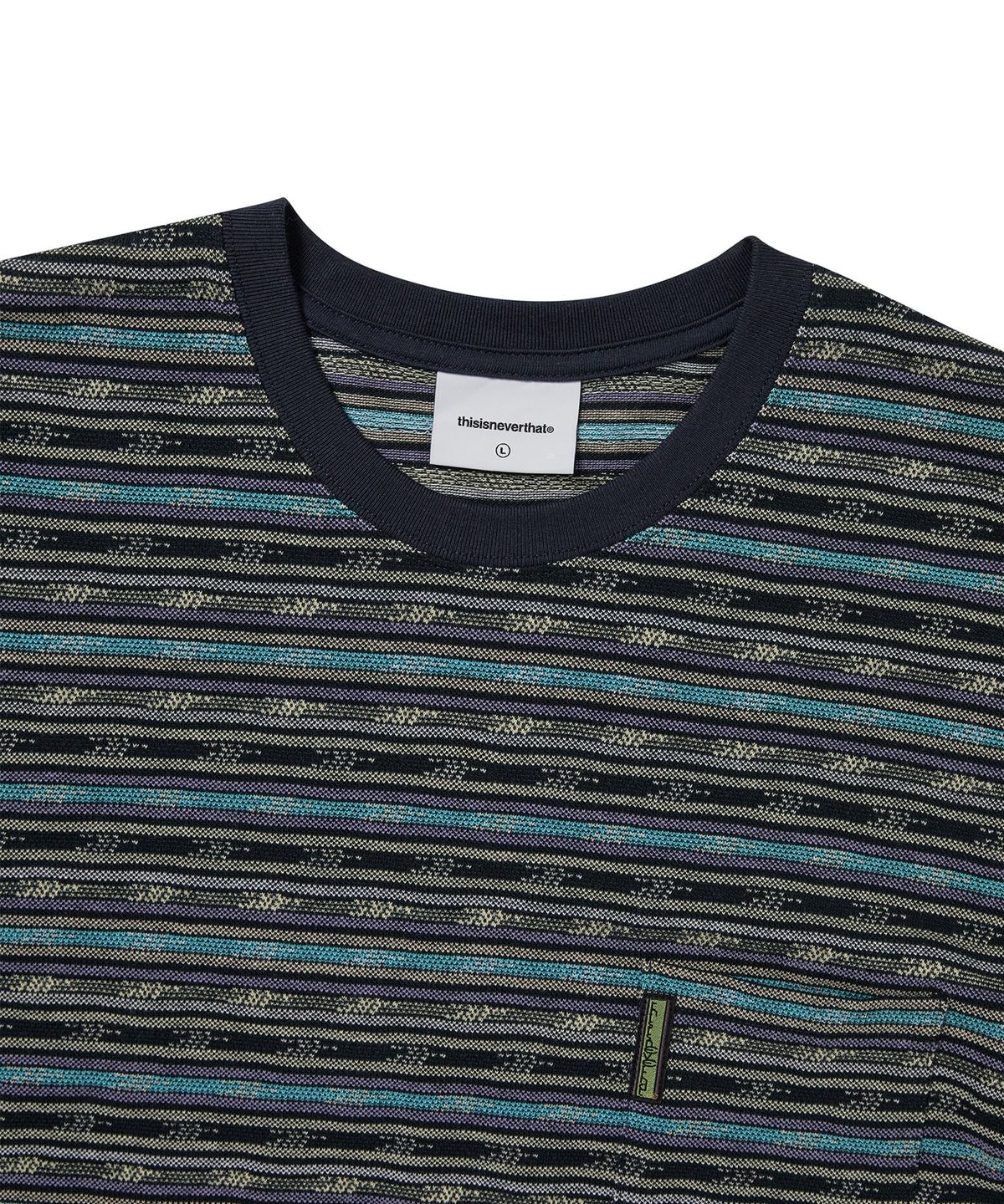 디스이즈네버댓(THISISNEVERTHAT) BE Striped Tee Navy