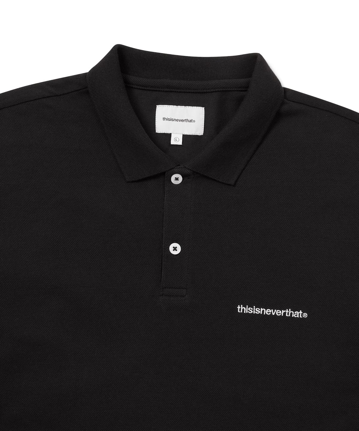 디스이즈네버댓(THISISNEVERTHAT) T-Logo S/S Jersey Polo Black