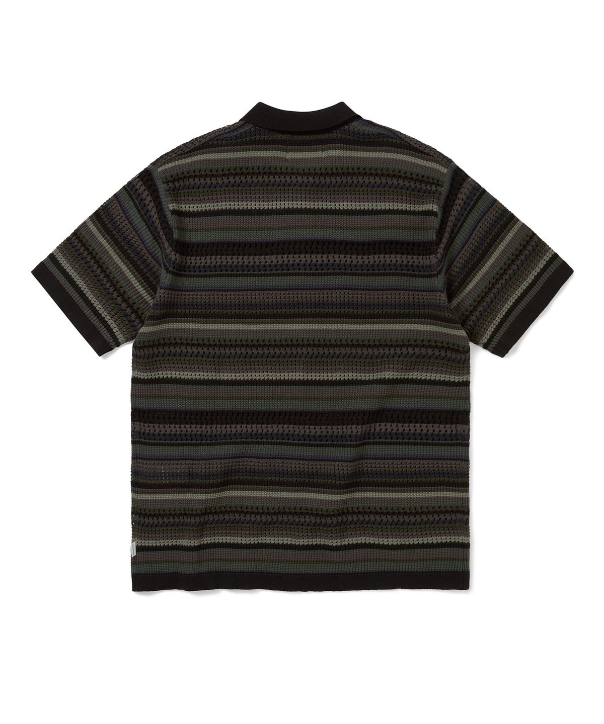 디스이즈네버댓(THISISNEVERTHAT) Striped S/S KnIt Polo Black