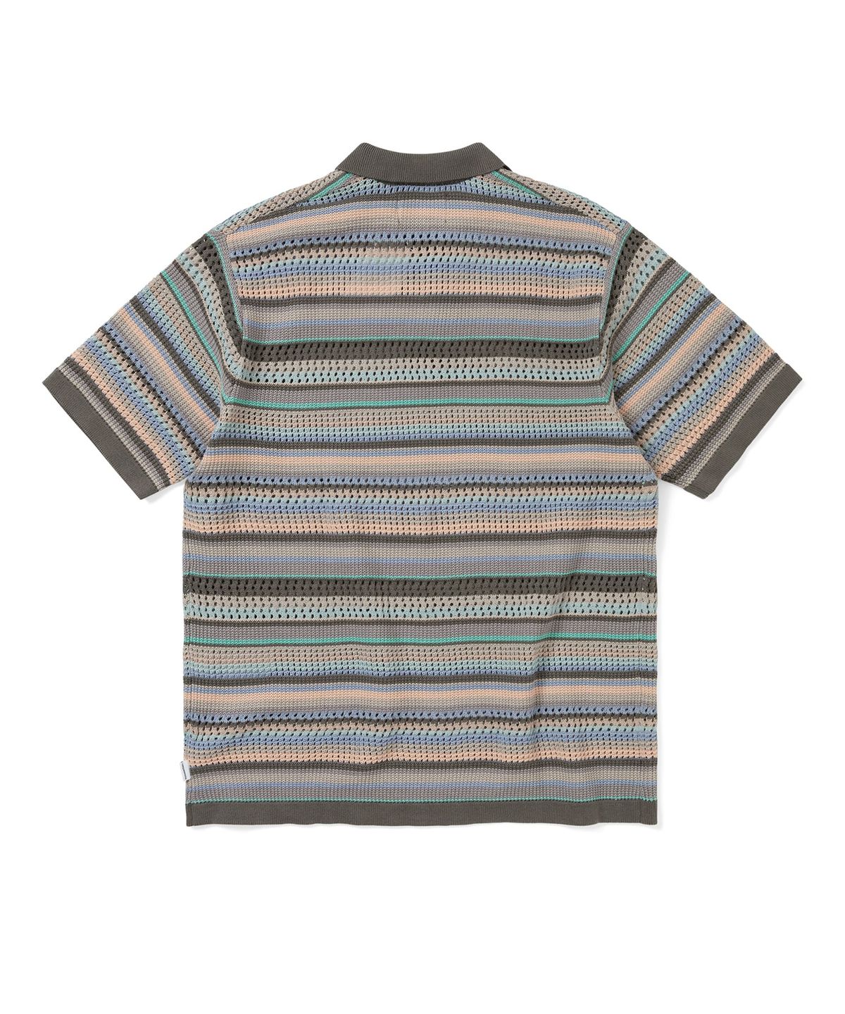 디스이즈네버댓(THISISNEVERTHAT) Striped S/S KnIt Polo Pink Grey