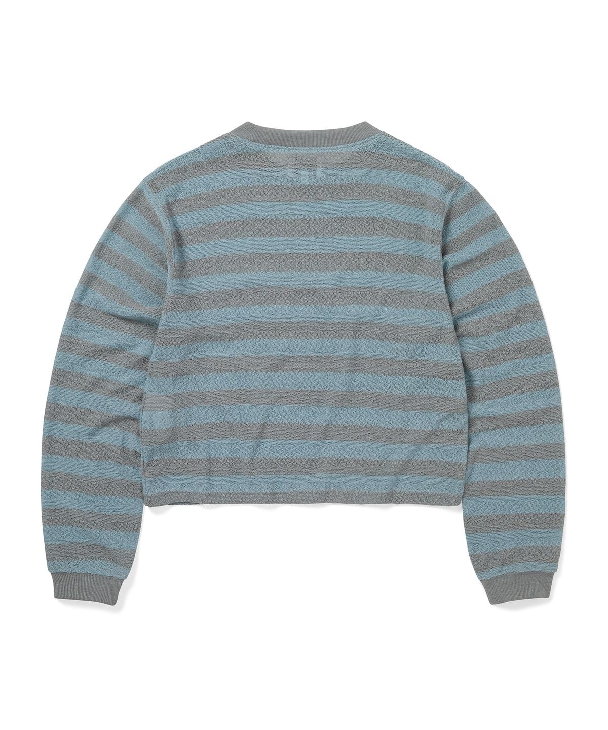 디스이즈네버댓(THISISNEVERTHAT) Mesh Striped W Crewneck Sky Blue
