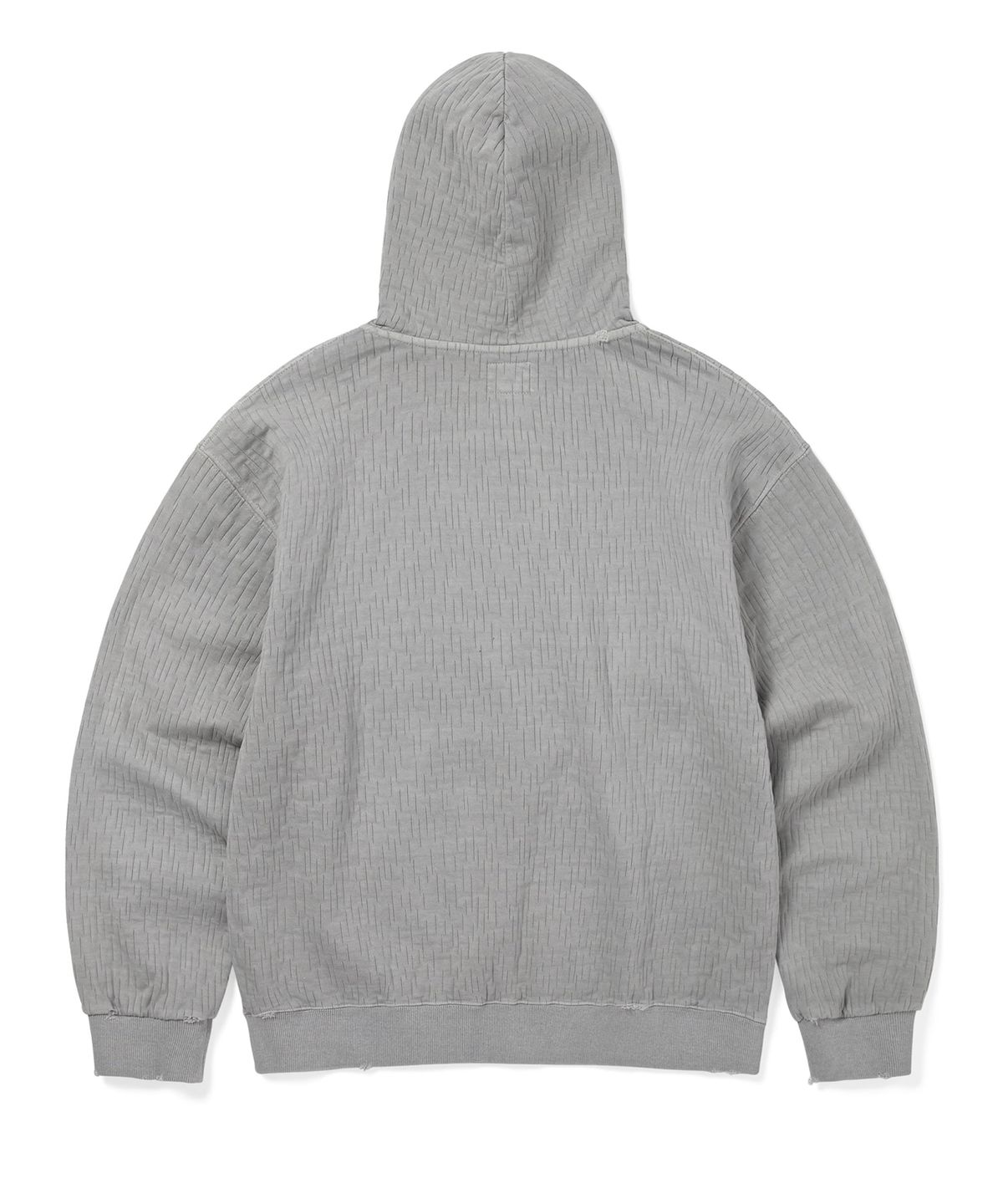 디스이즈네버댓(THISISNEVERTHAT) Damaged Zip Up Hoodie Khaki Grey
