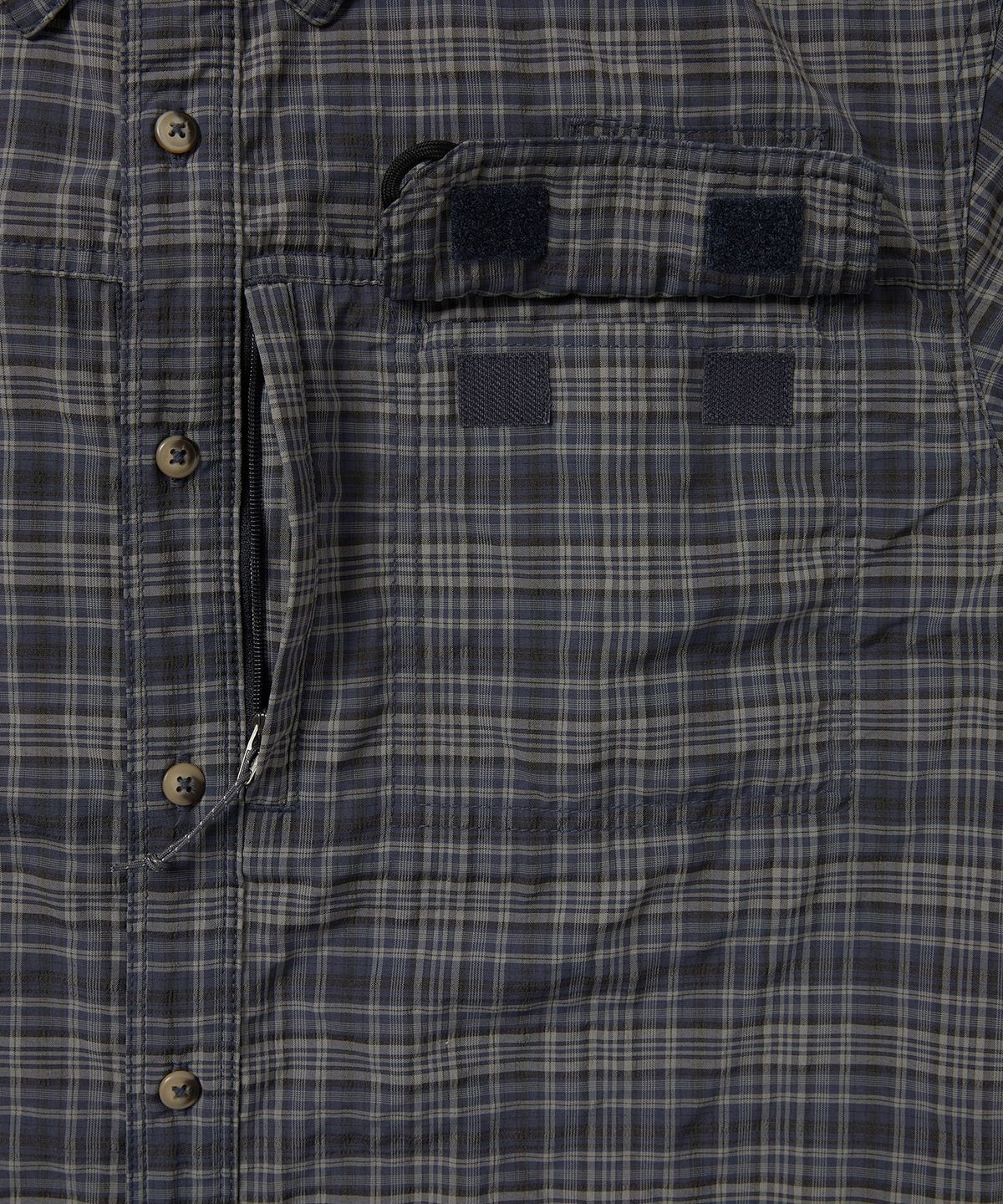 디스이즈네버댓(THISISNEVERTHAT) Plaid S/S Fishing Shirt Dark Navy