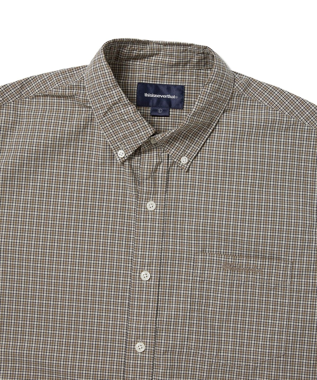 디스이즈네버댓(THISISNEVERTHAT) Lightweight Plaid Shirt Beige