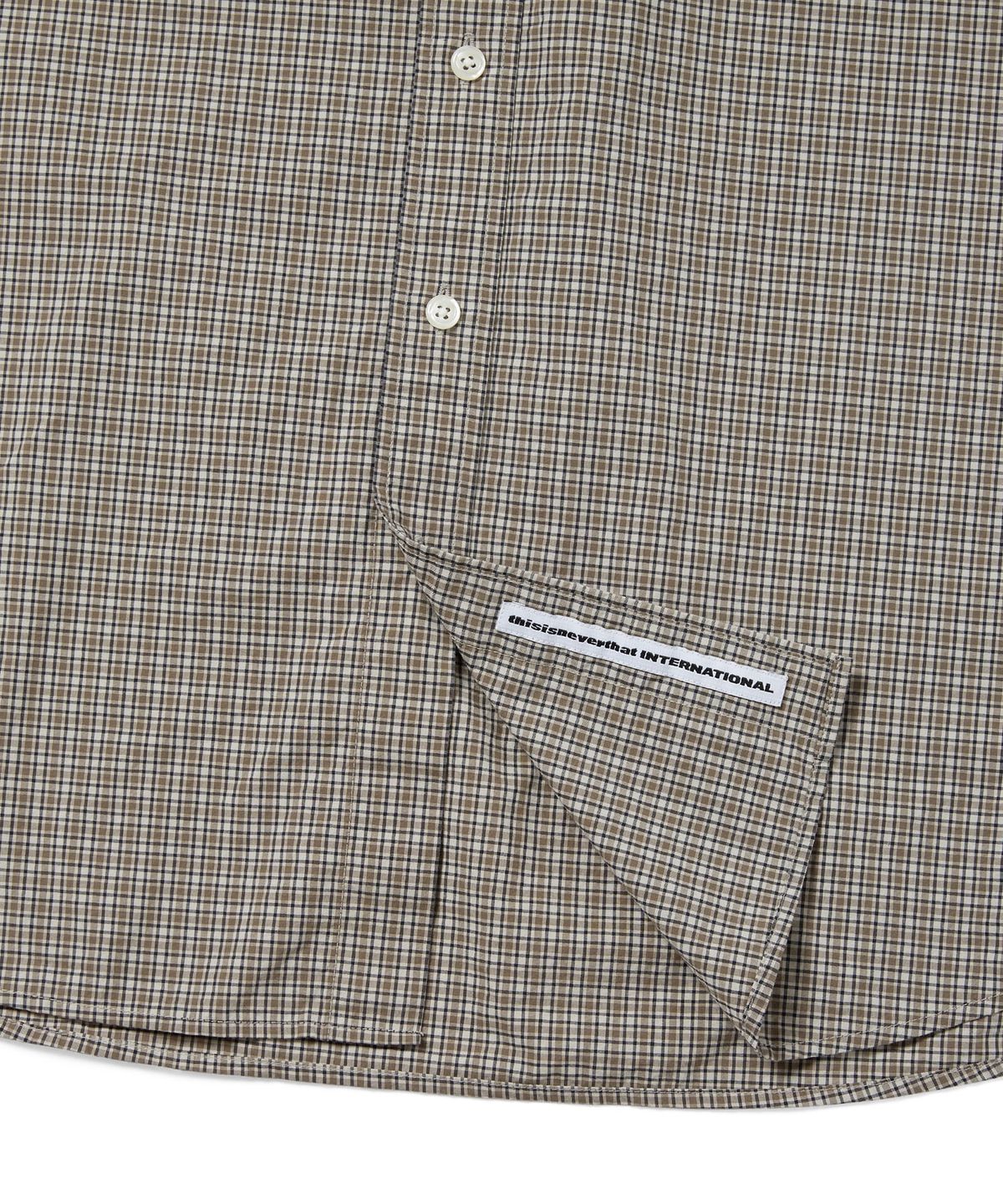 디스이즈네버댓(THISISNEVERTHAT) Lightweight Plaid Shirt Beige