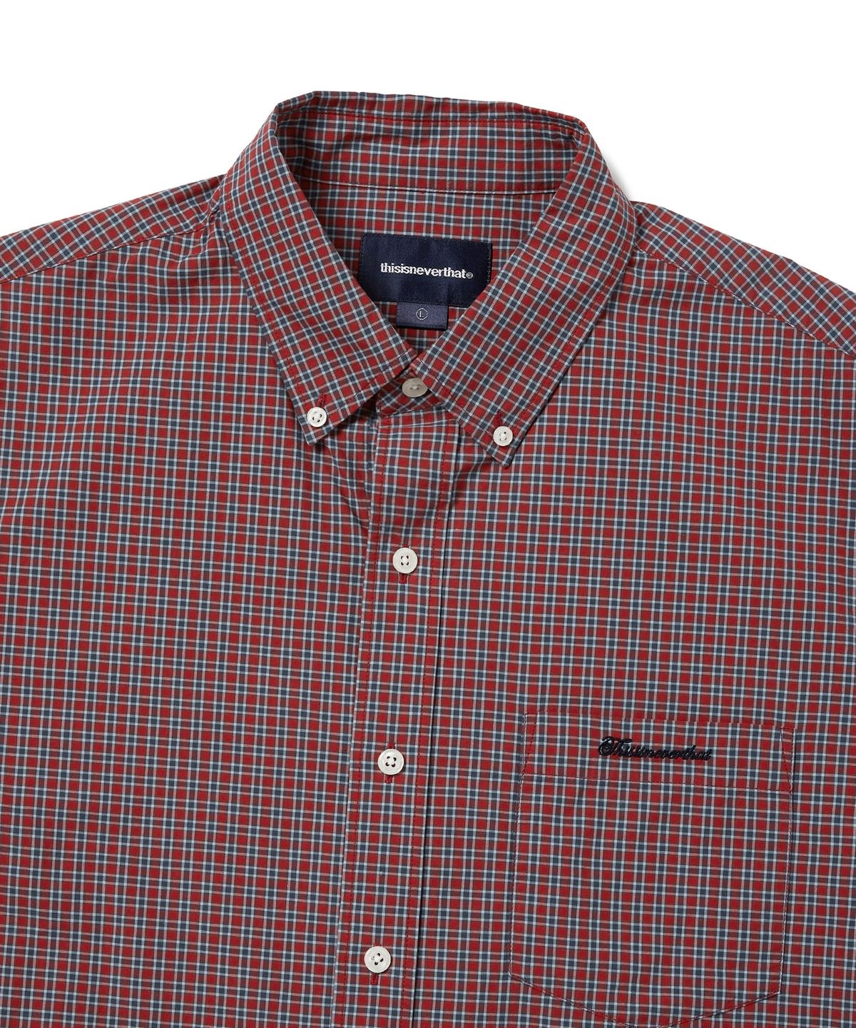 디스이즈네버댓(THISISNEVERTHAT) Lightweight Plaid Shirt Red