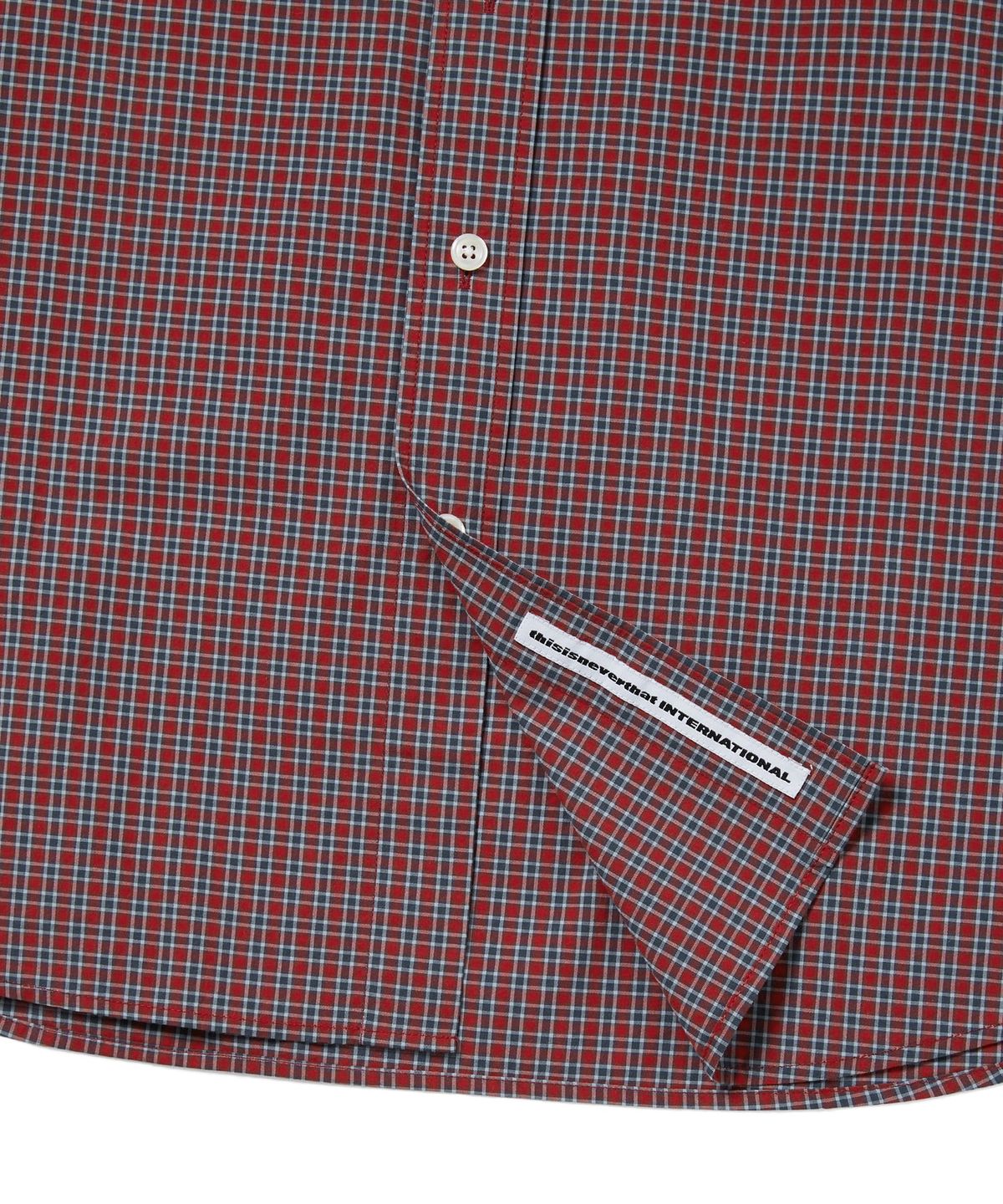 디스이즈네버댓(THISISNEVERTHAT) Lightweight Plaid Shirt Red