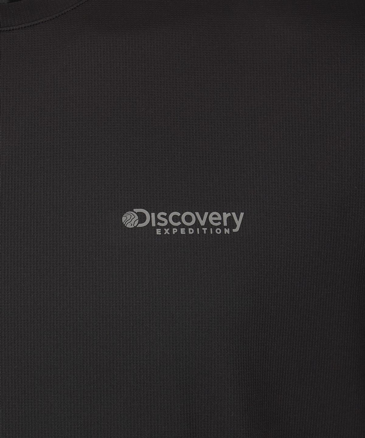 디스커버리 익스페디션(DISCOVERY EXPEDITION) 남성 로고포인트 러닝 티셔츠 (BLACK)