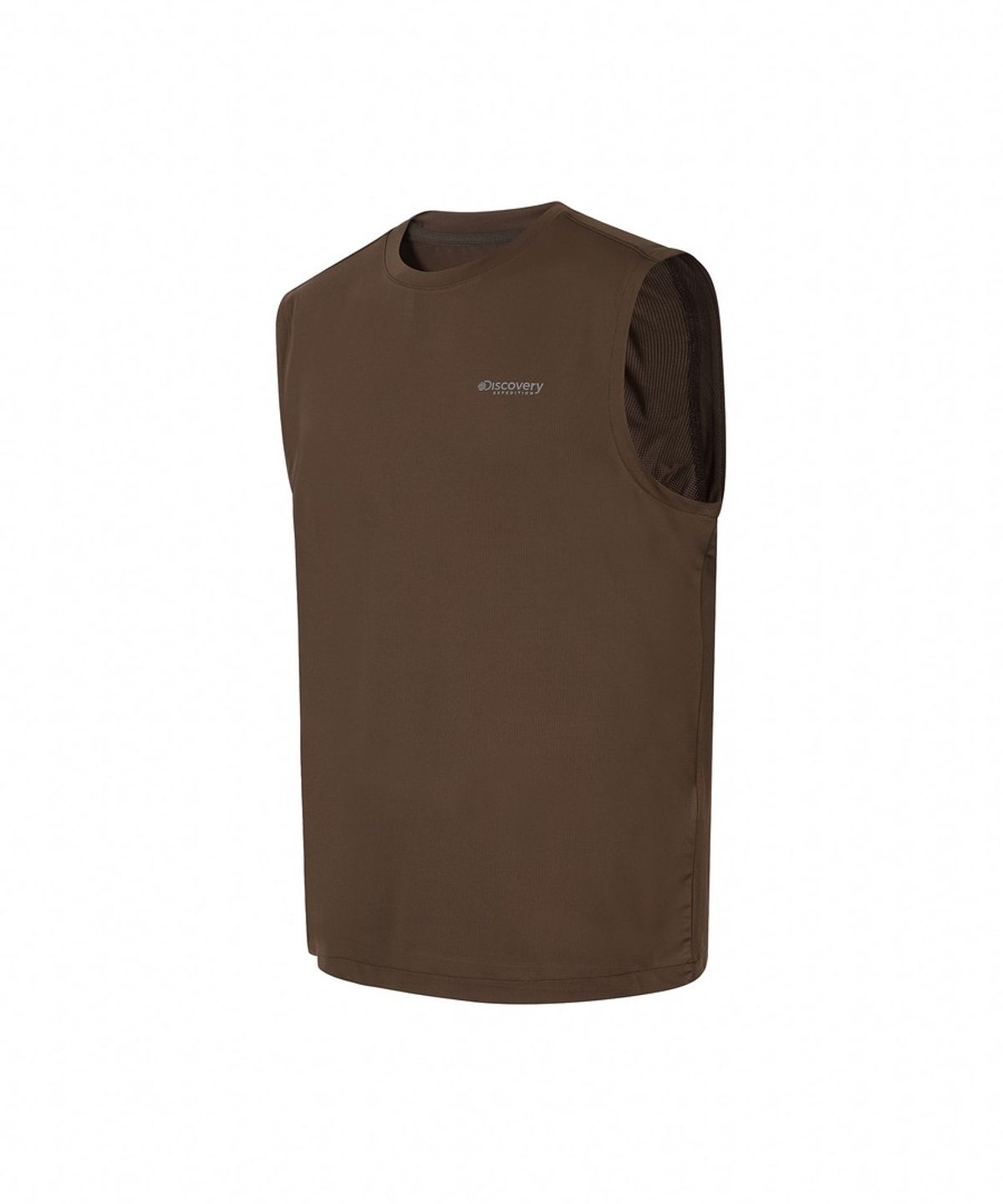디스커버리 익스페디션(DISCOVERY EXPEDITION) 남성 러닝 슬리브리스 (Brown)