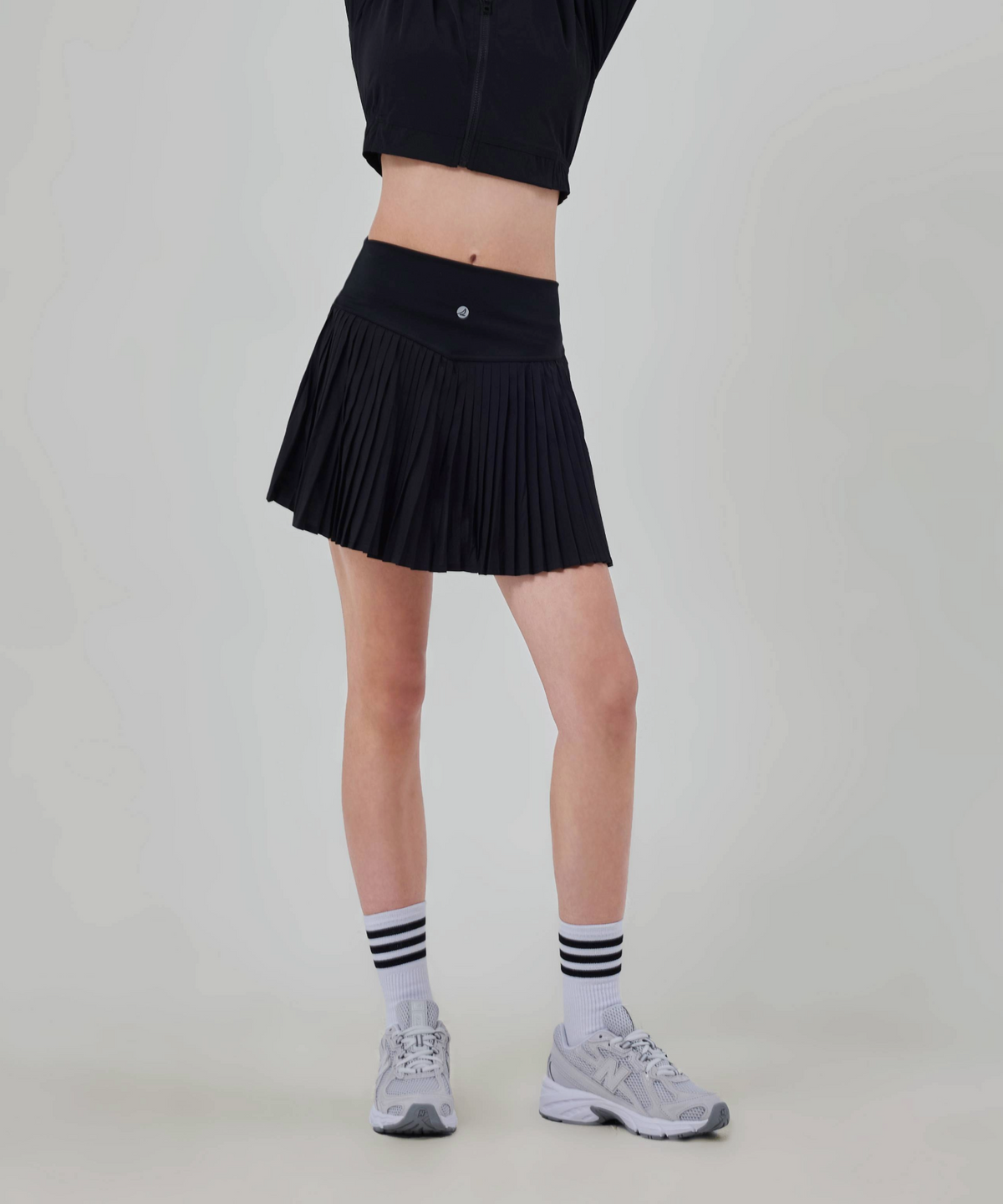 스페리(SPERRY) 플리츠 이지 스커트_블랙 [SPRQ_0002]