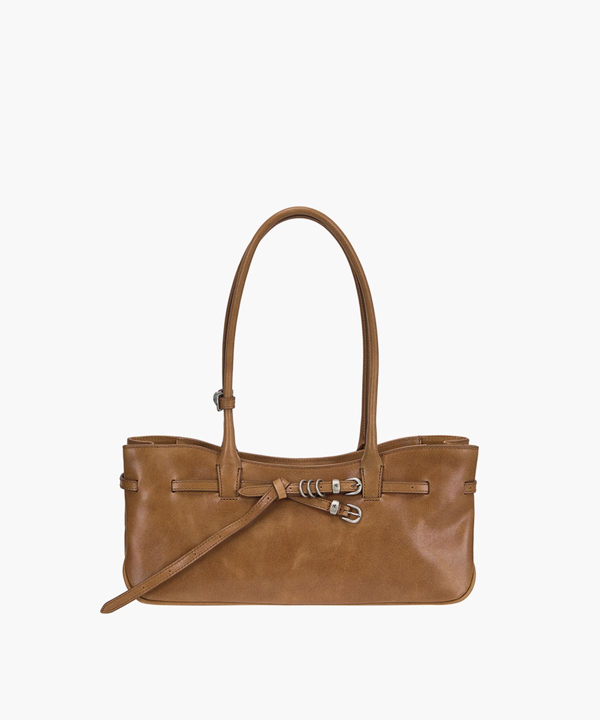 마지셔우드(MARGESHERWOOD) GRANDMA USED SHOULDER BAG_saddle brown pull-up