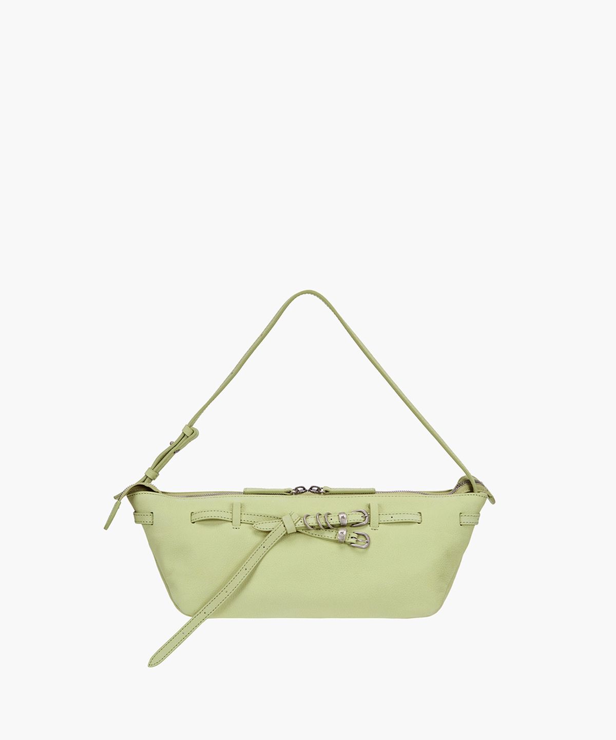 마지셔우드(MARGESHERWOOD) GRANDMA USED SLING BAG_avocado nubuck