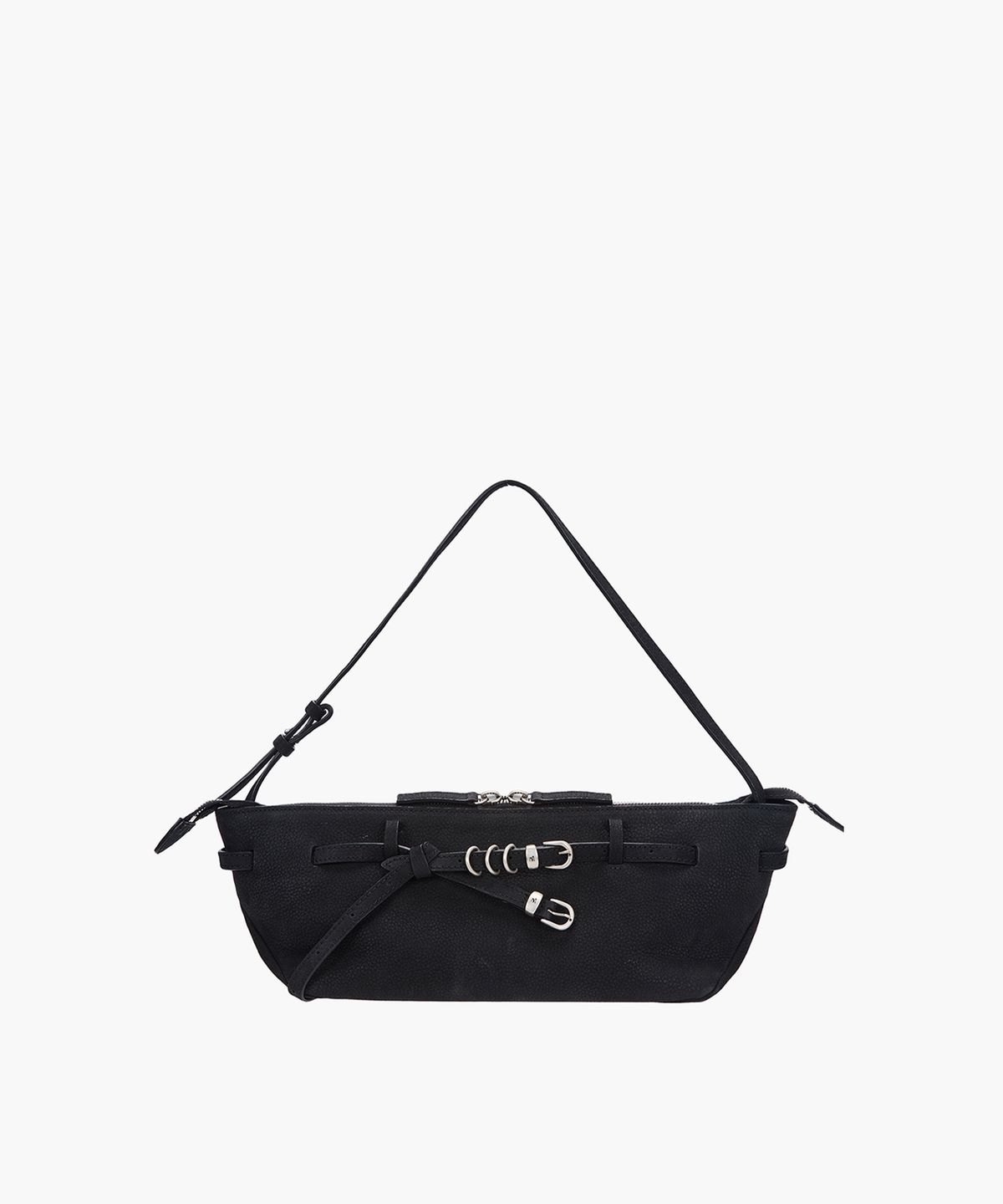마지셔우드(MARGESHERWOOD) GRANDMA USED SLING BAG_black nubuck