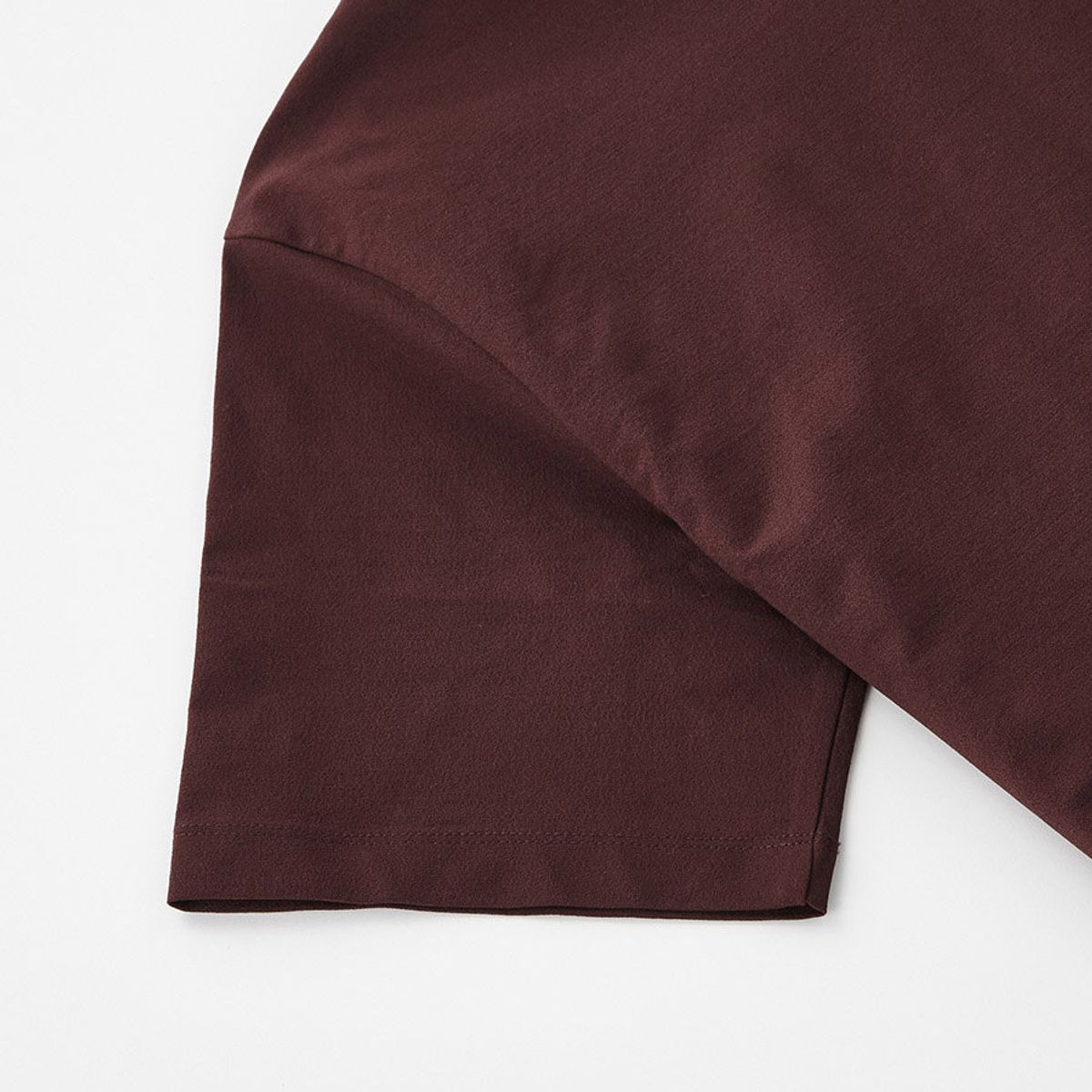에스티코(STCO) [흡습속건 기능] 히든버튼 카라 반팔 티셔츠 와인 (세미오버핏)_STSVB36NSA