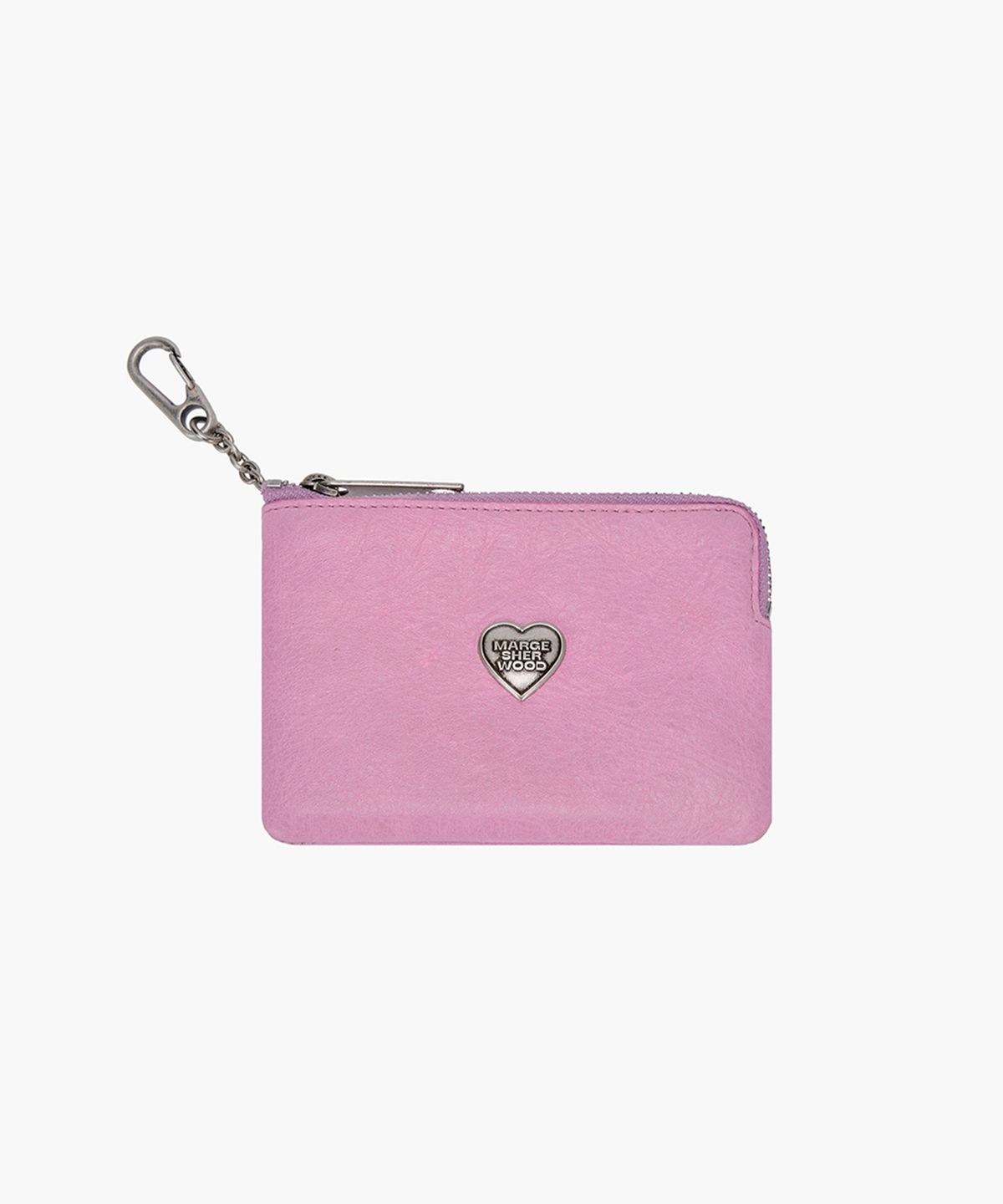 마지셔우드(MARGESHERWOOD) HEART ZIPPER WALLET_SILVER LOGO_semi veg_3colors