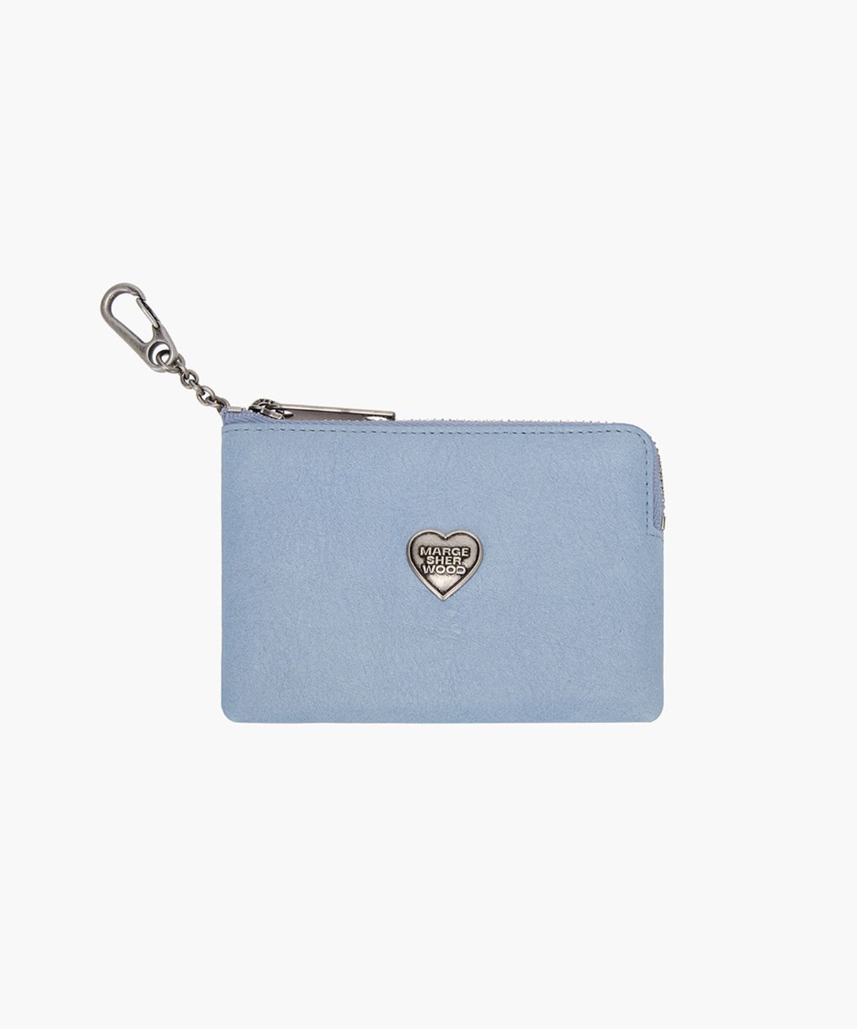 마지셔우드(MARGESHERWOOD) HEART ZIPPER WALLET_SILVER LOGO_semi veg_3colors