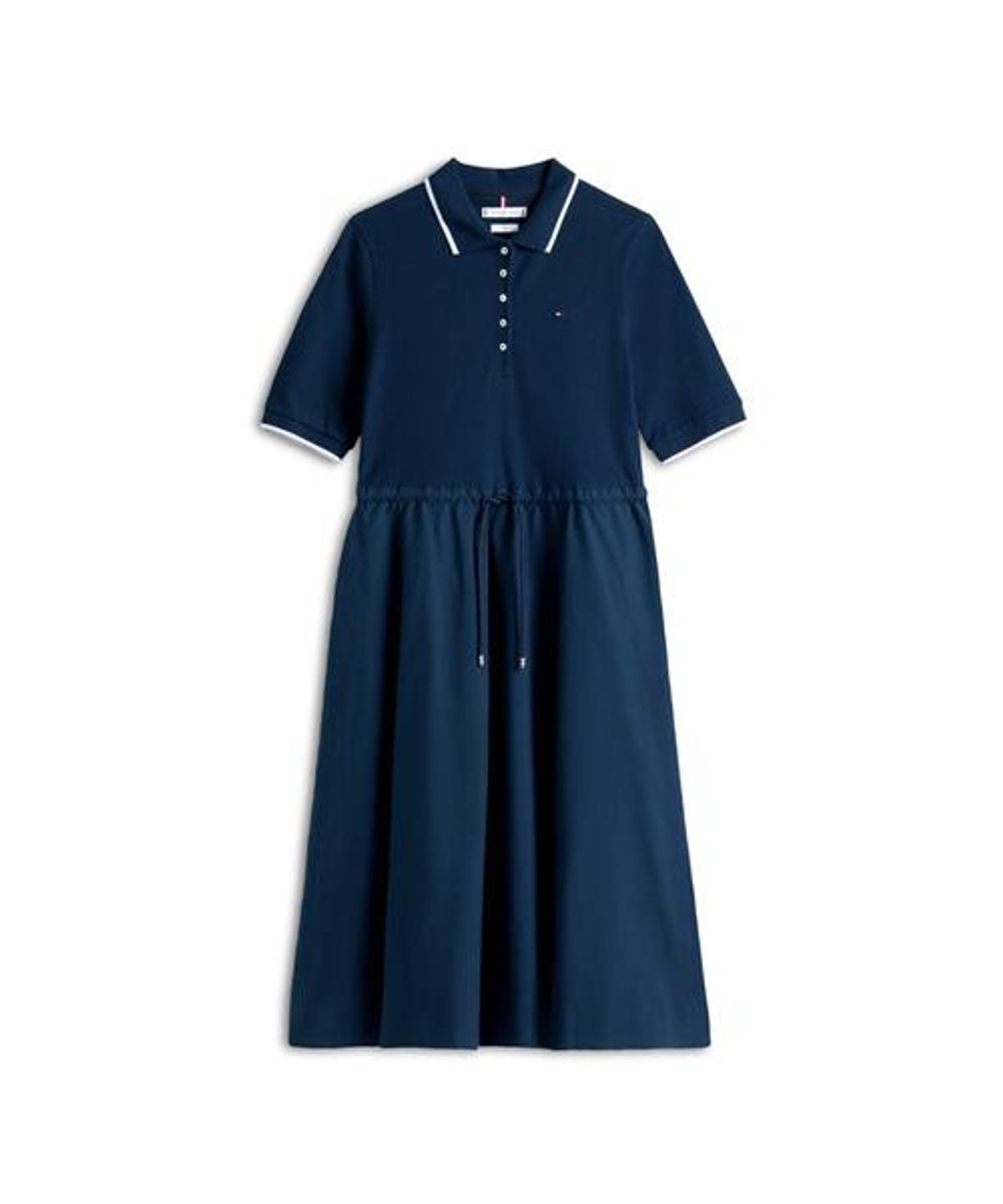 타미힐피거(TOMMY HILFIGER) 믹스 폴로 미디 드레스 (T22G0TDR002WT1C1G)