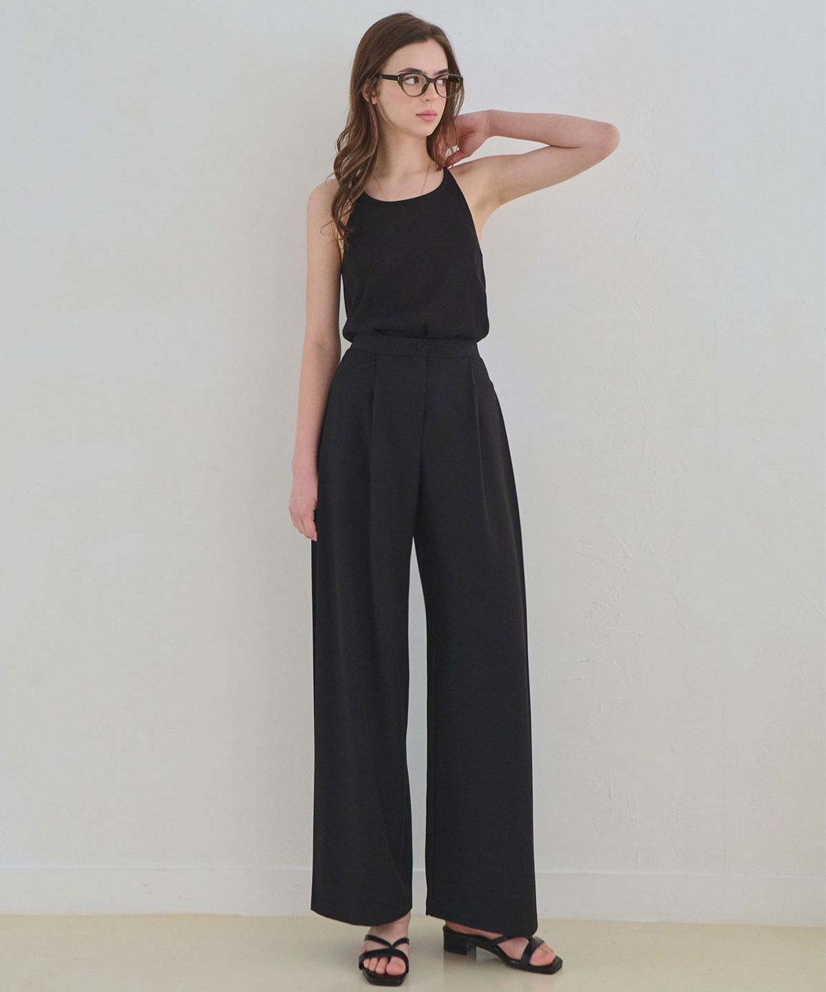 슬로우롤리(SLOWLOLLI) Clean line wide slacks_3 Colors