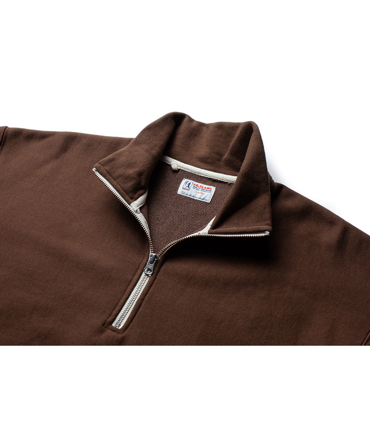 더 레스큐(THE RESQ) CLASSIC HALF ZIP SWEATSHIRT [BOURBON BROWN]