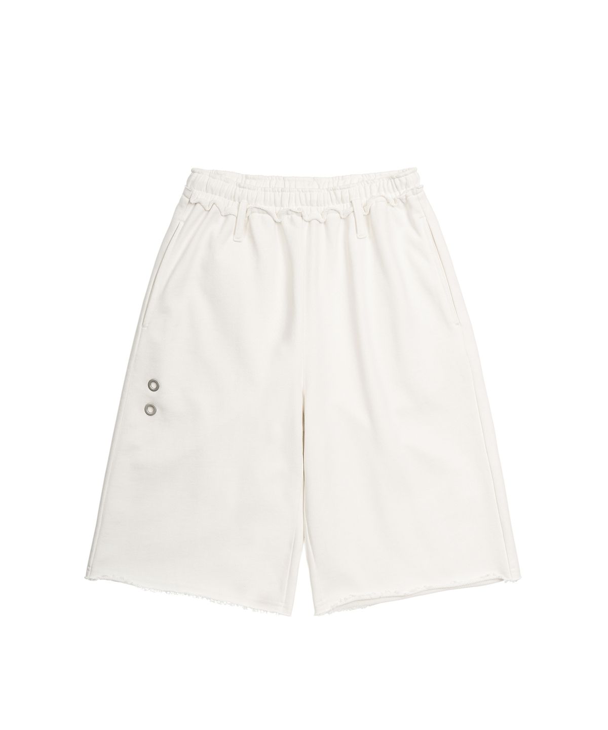 페플리(PEPLEE) Cut Off Bermuda Sweat Pants (White)