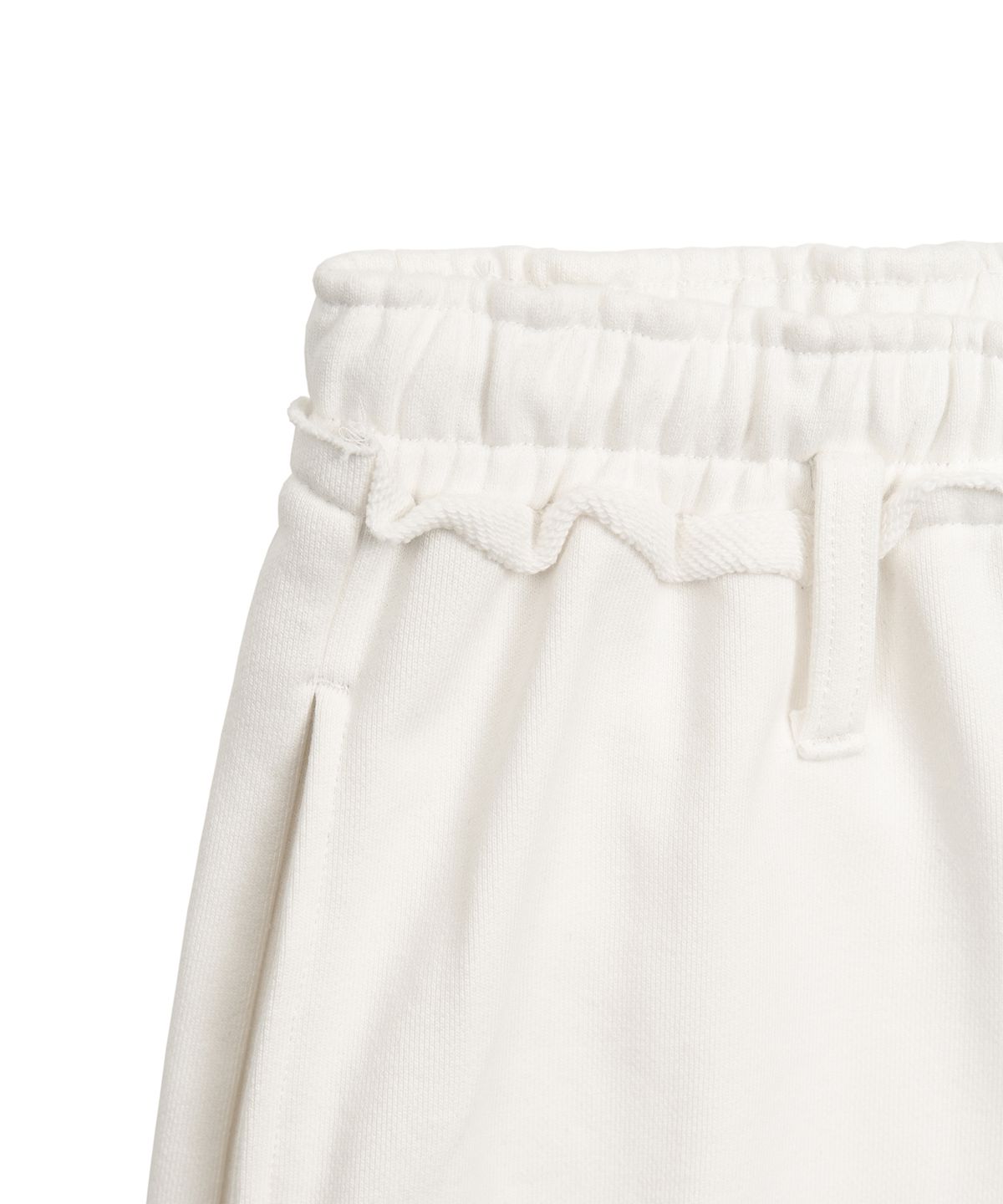 페플리(PEPLEE) Cut Off Bermuda Sweat Pants (White)