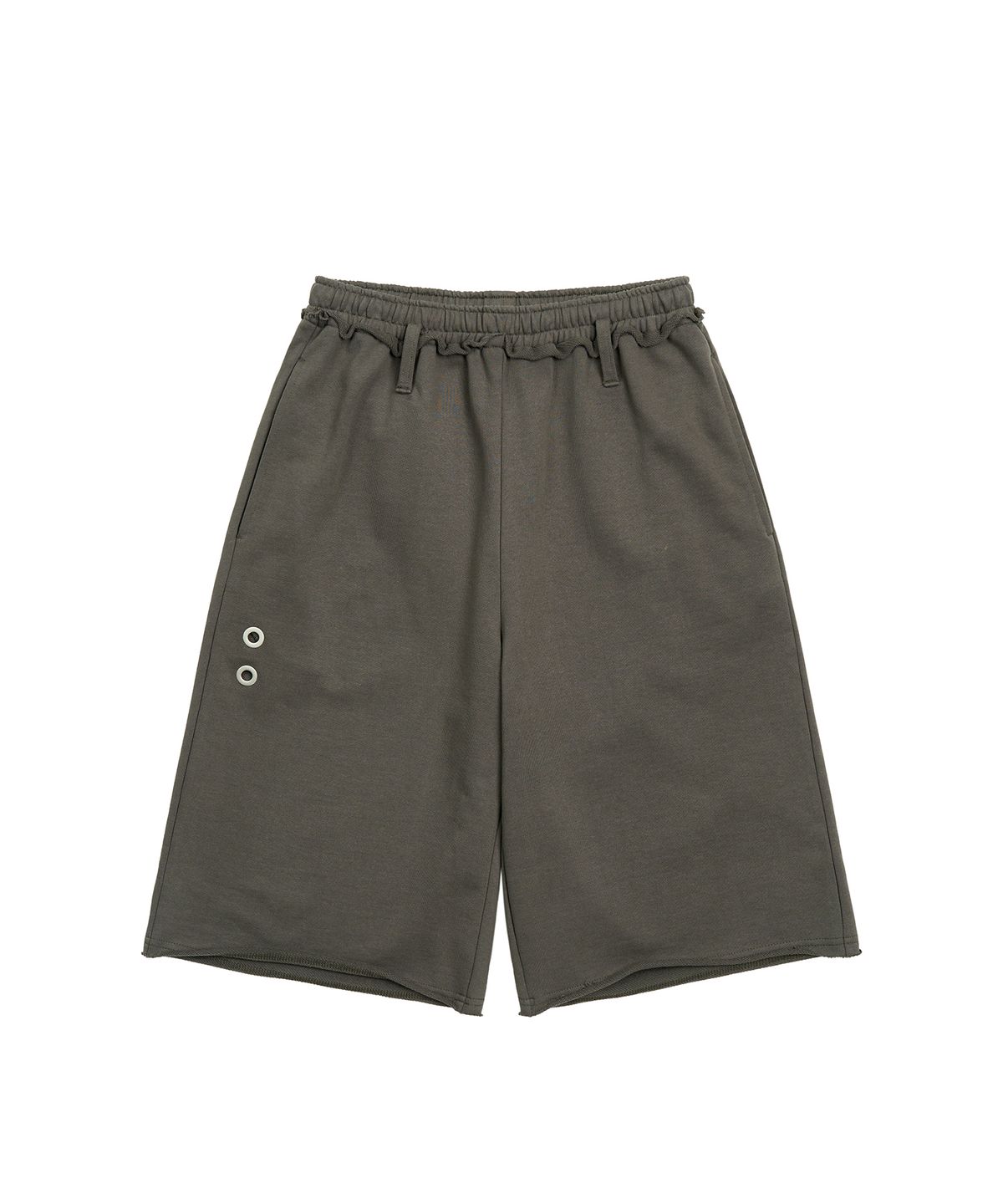 페플리(PEPLEE) Cut Off Bermuda Sweat Pants (Khaki Grey)