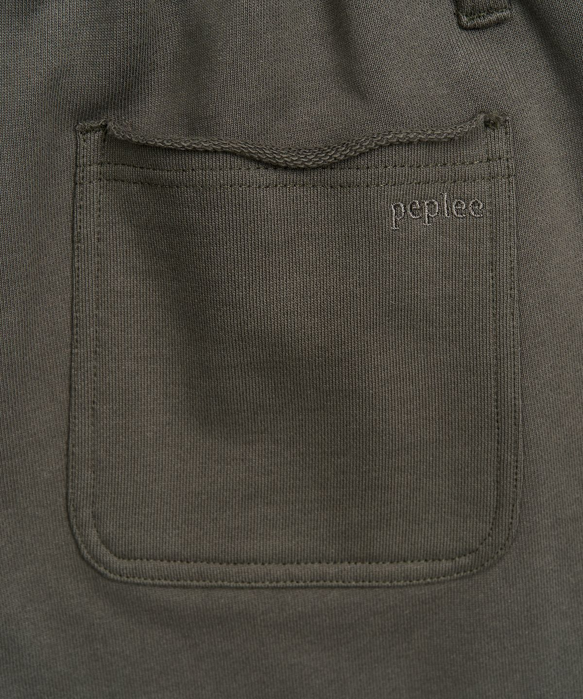 페플리(PEPLEE) Cut Off Bermuda Sweat Pants (Khaki Grey)