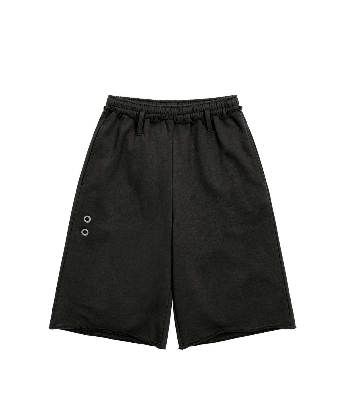 페플리(PEPLEE) Cut Off Bermuda Sweat Pants (Black)