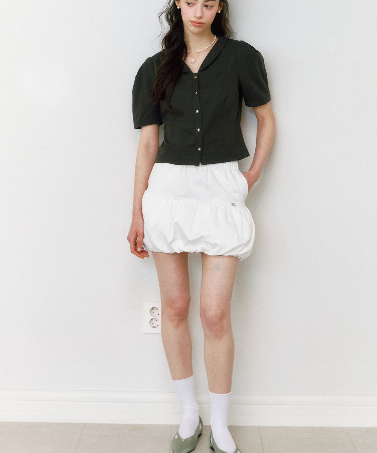 네임카테고리(NAME CATEGORY) 달리아 벌룬 스커트_화이트