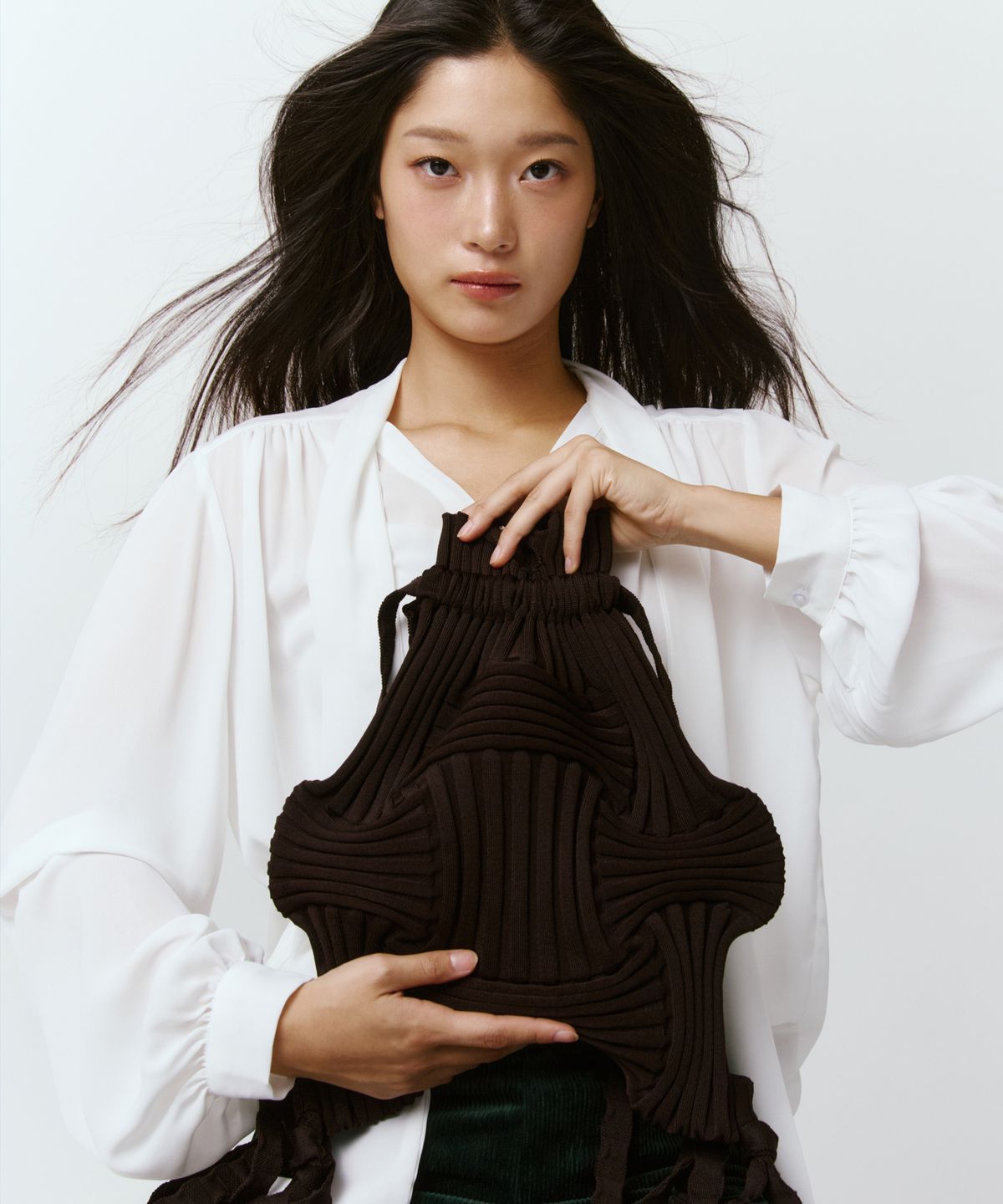 플리츠마마(PLEATSMAMA) 뉴보우백팩 딥브라운