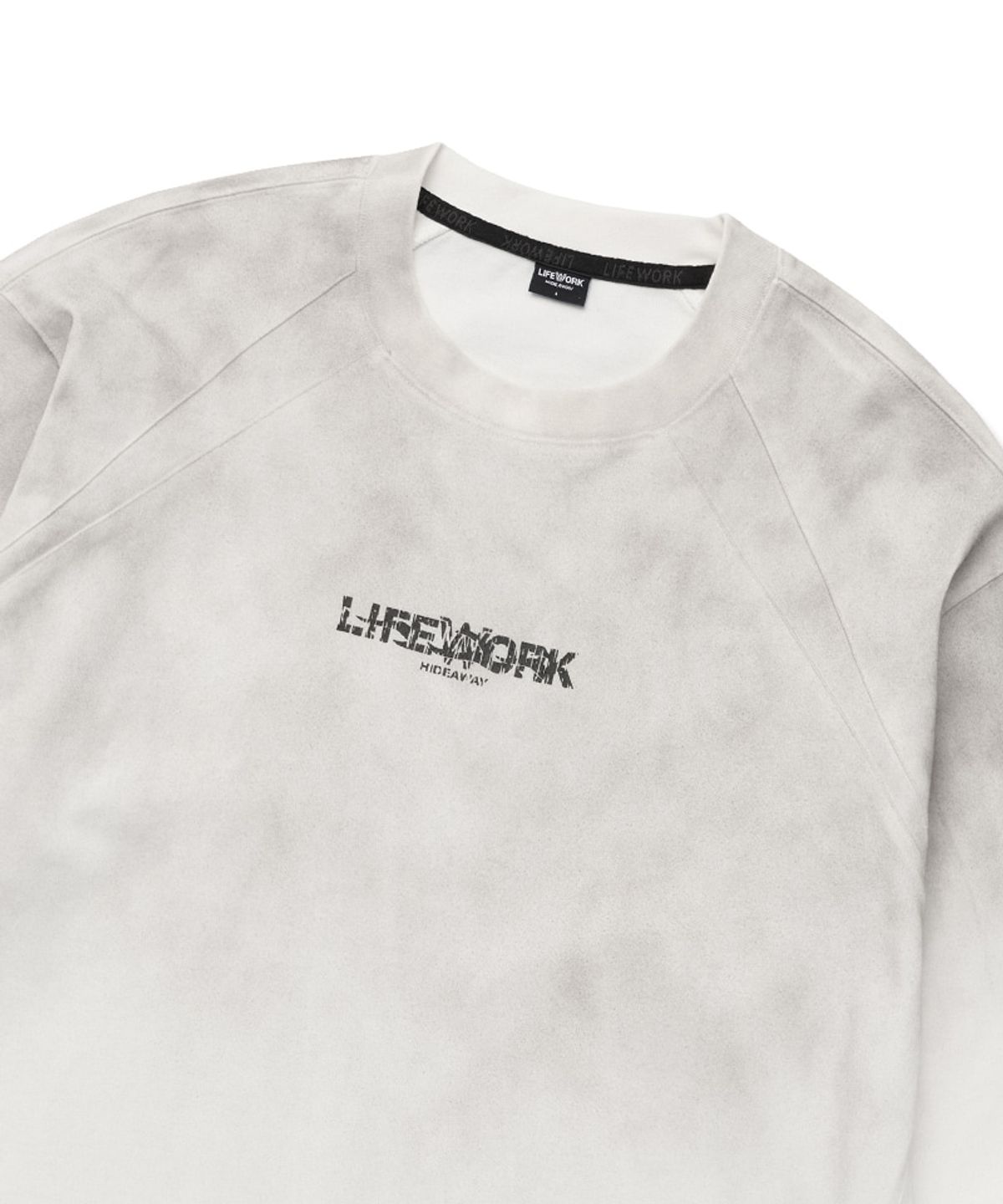 라이프워크(LIFEWORK) 스프레이 크랙 로고 긴팔 티셔츠