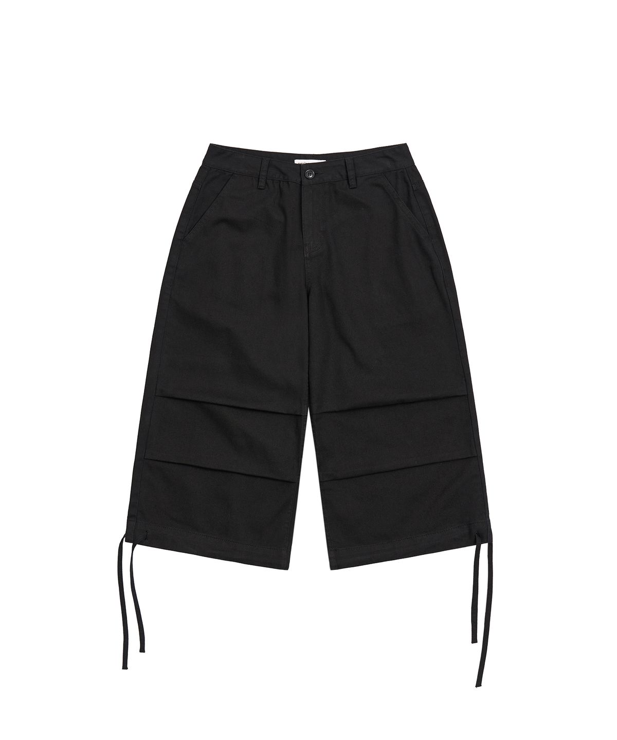 페플리(PEPLEE) Tuck Strap Capri Pants (Black)