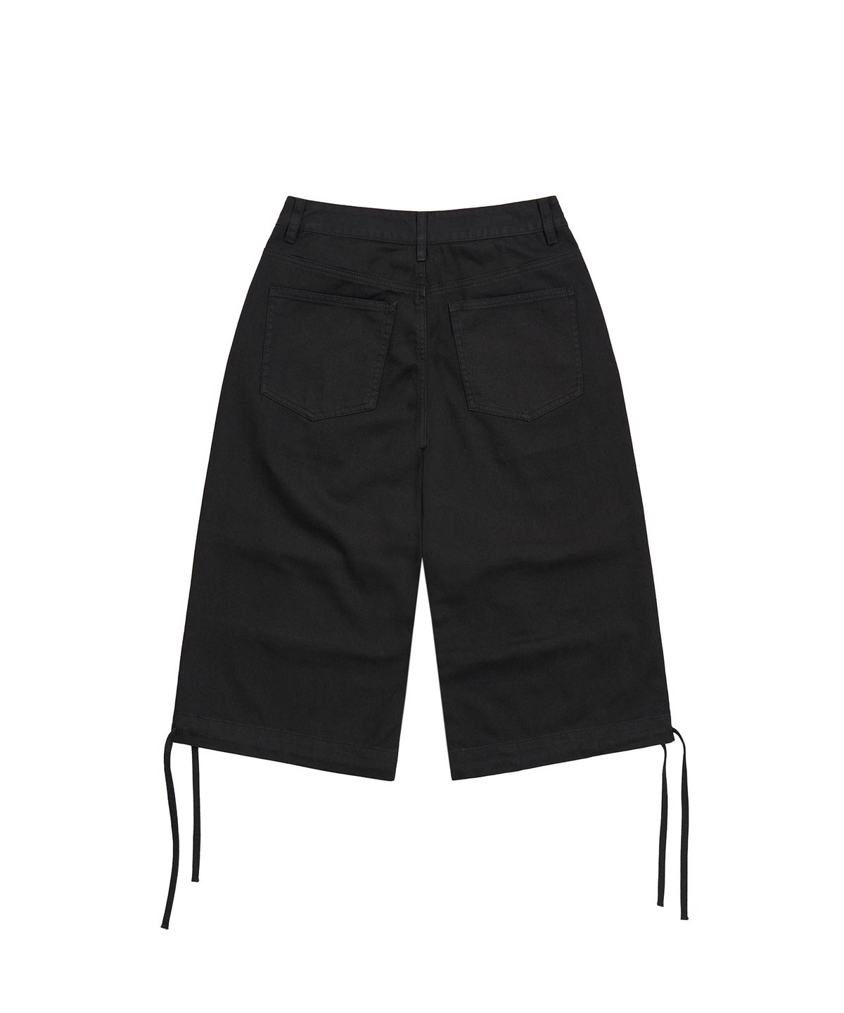 페플리(PEPLEE) Tuck Strap Capri Pants (Black)