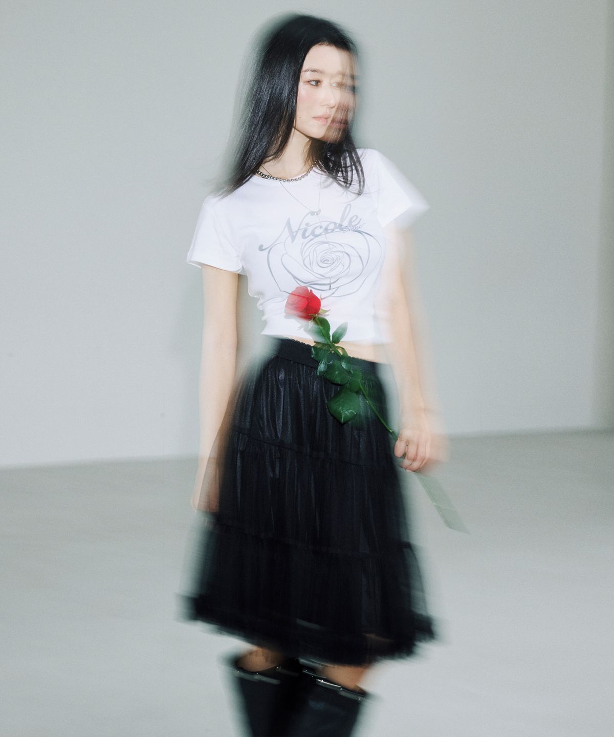 닉앤니콜(NICK&NICOLE) TULLE VOLUME SKIRT_BLACK