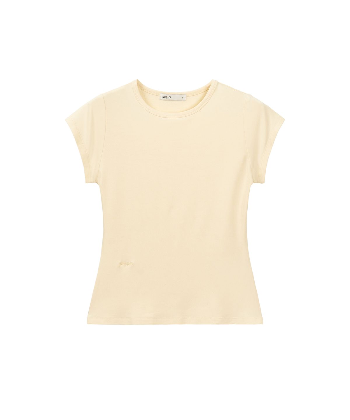 페플리(PEPLEE) Cap Sleeve Mini Tee (Ecru)