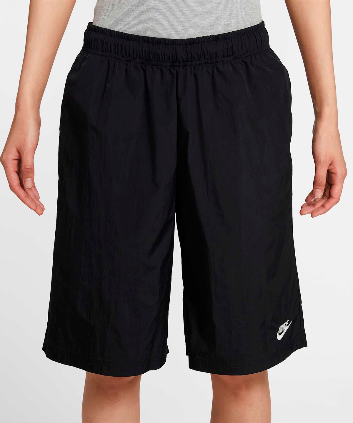 나이키(NIKE) 스포츠웨어 미드라이즈 루즈 니하이 쇼츠 W - 블랙:세일 / IH8465-010